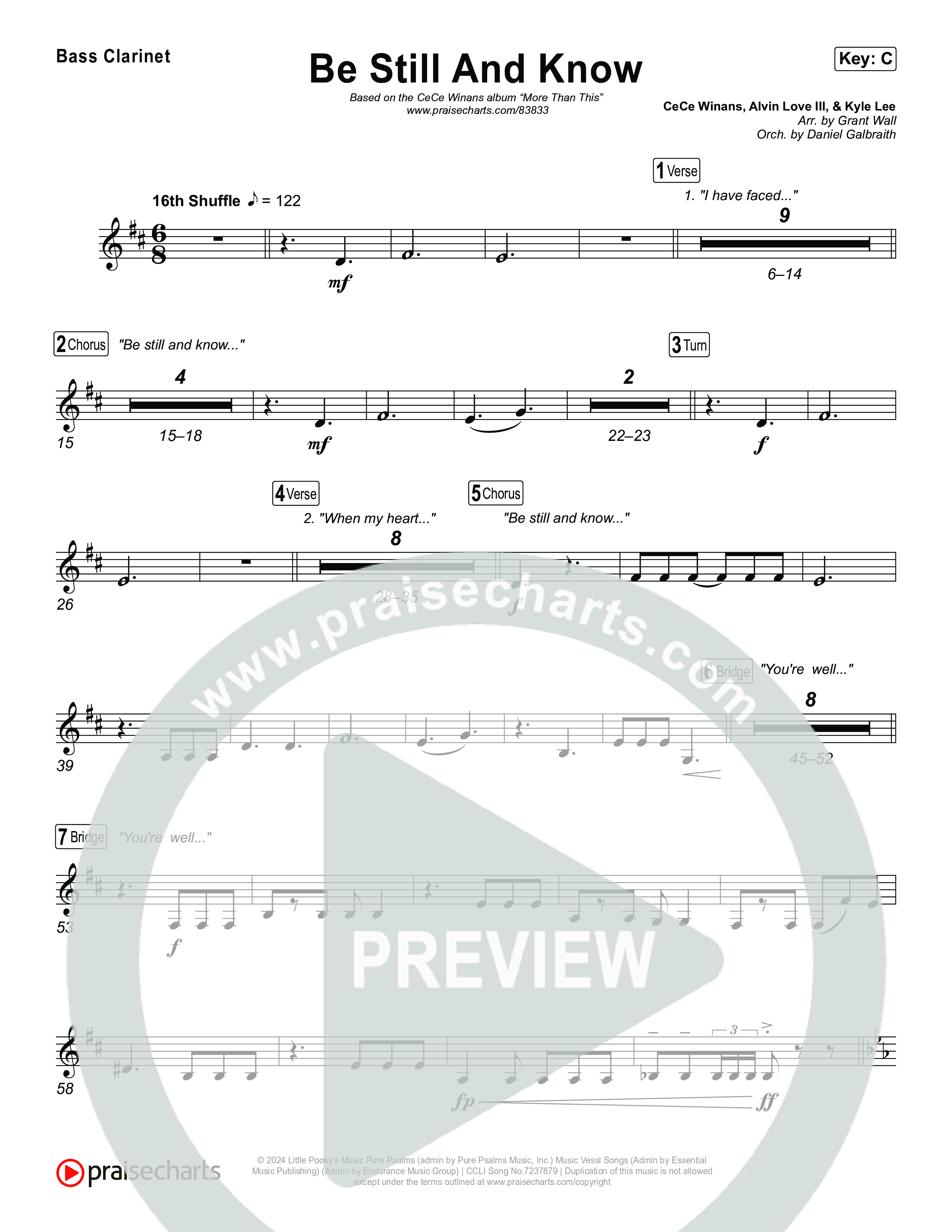 Be Still And Know Clarinet 1,2 (CeCe Winans)