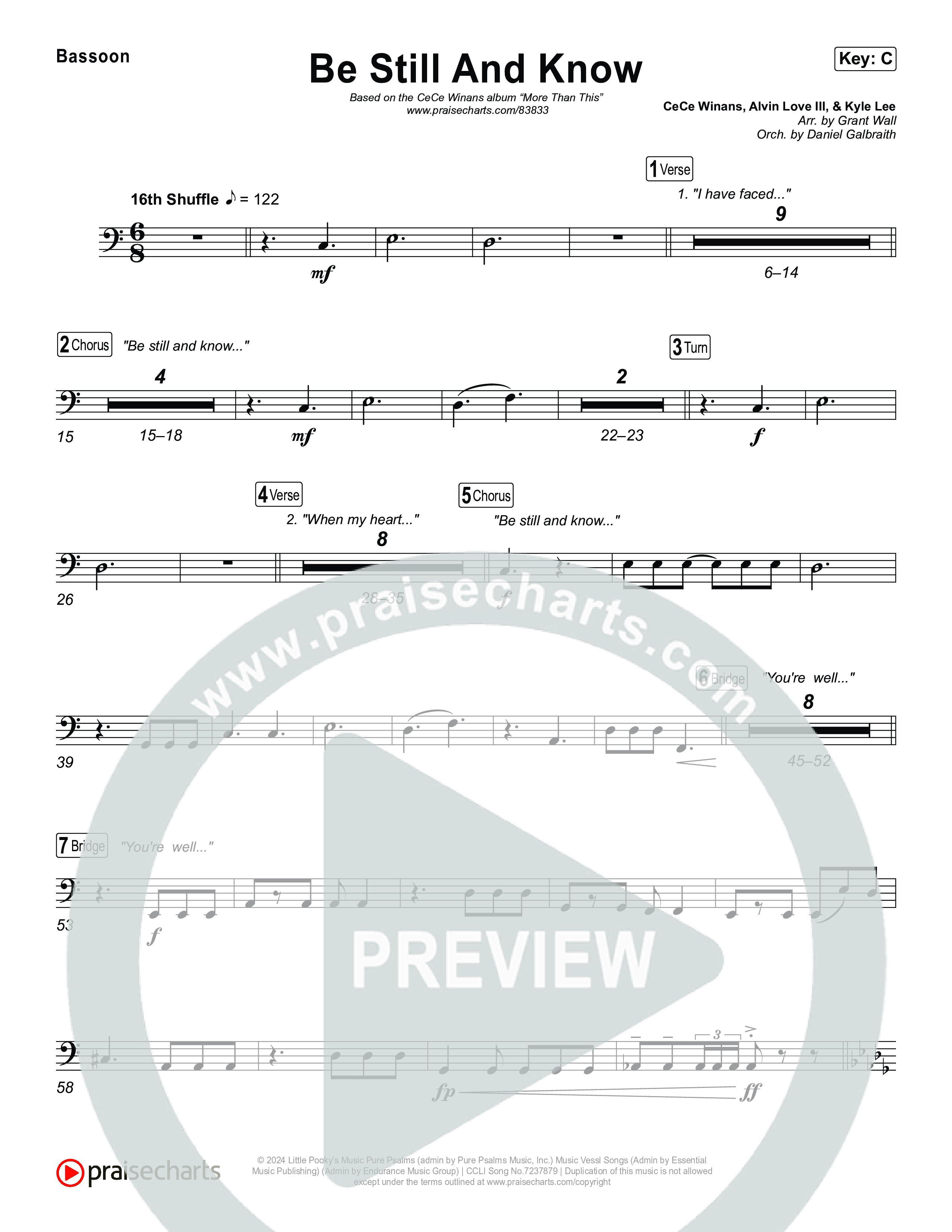 Be Still And Know Bassoon (CeCe Winans)