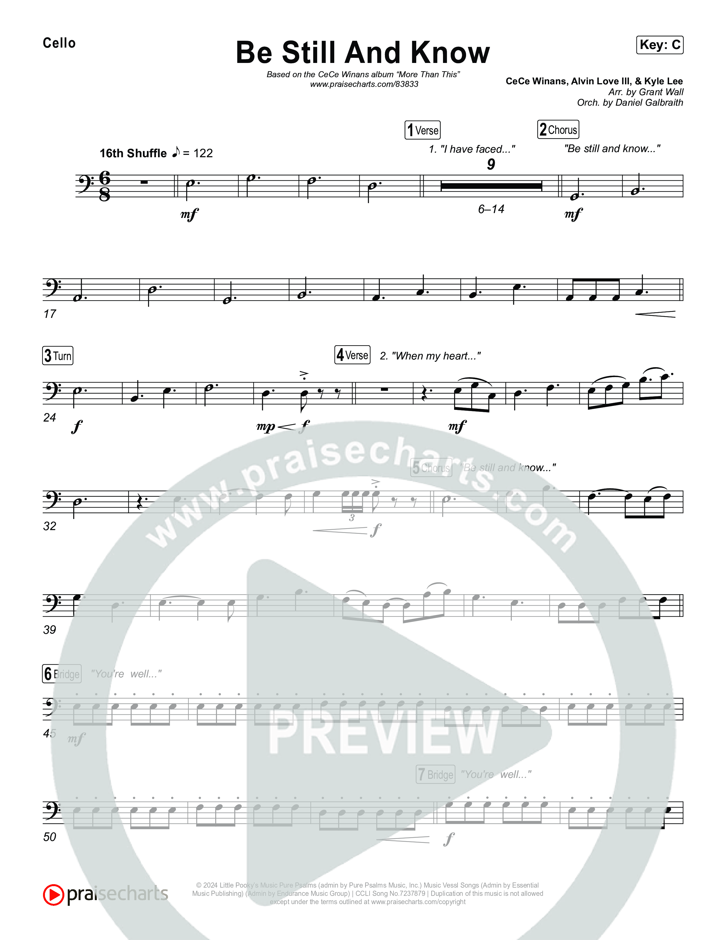 Be Still And Know Cello (CeCe Winans)