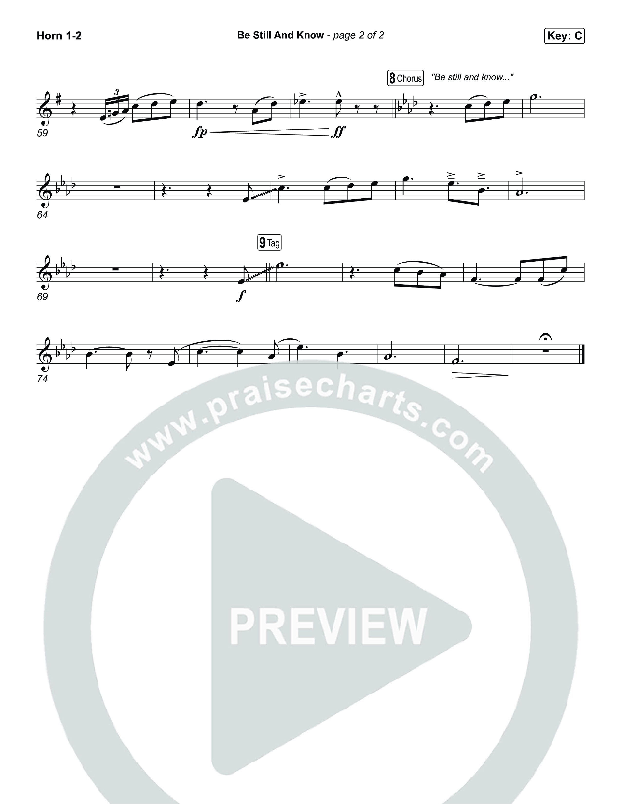 Be Still And Know French Horn 1,2 (CeCe Winans)