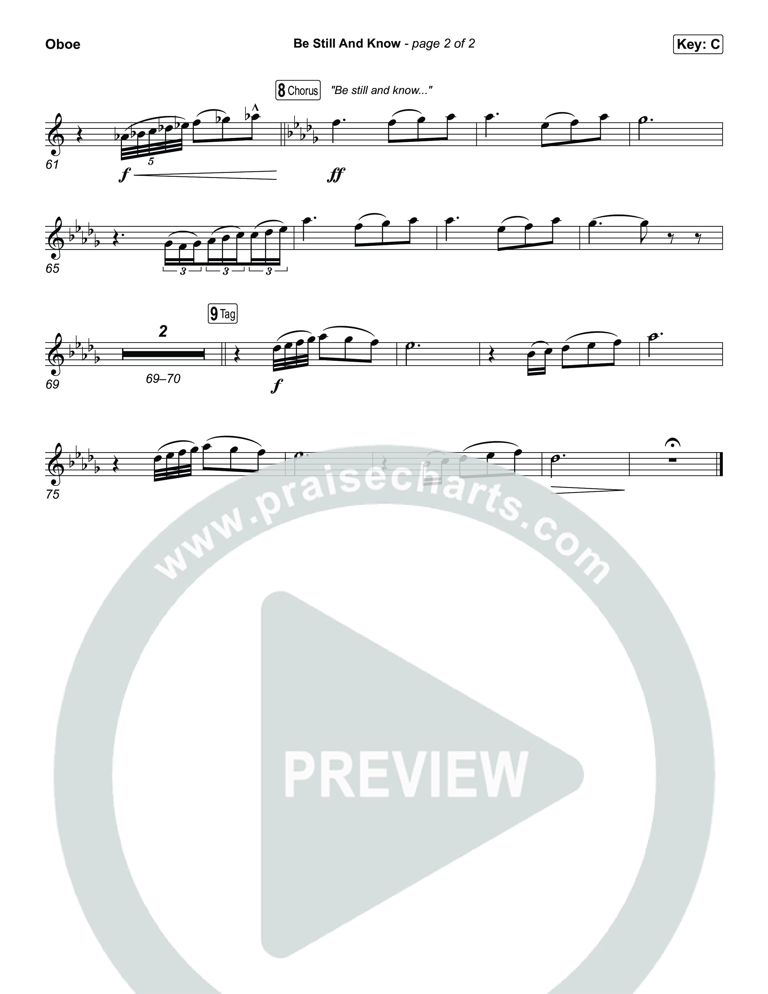 Be Still And Know Oboe (CeCe Winans)