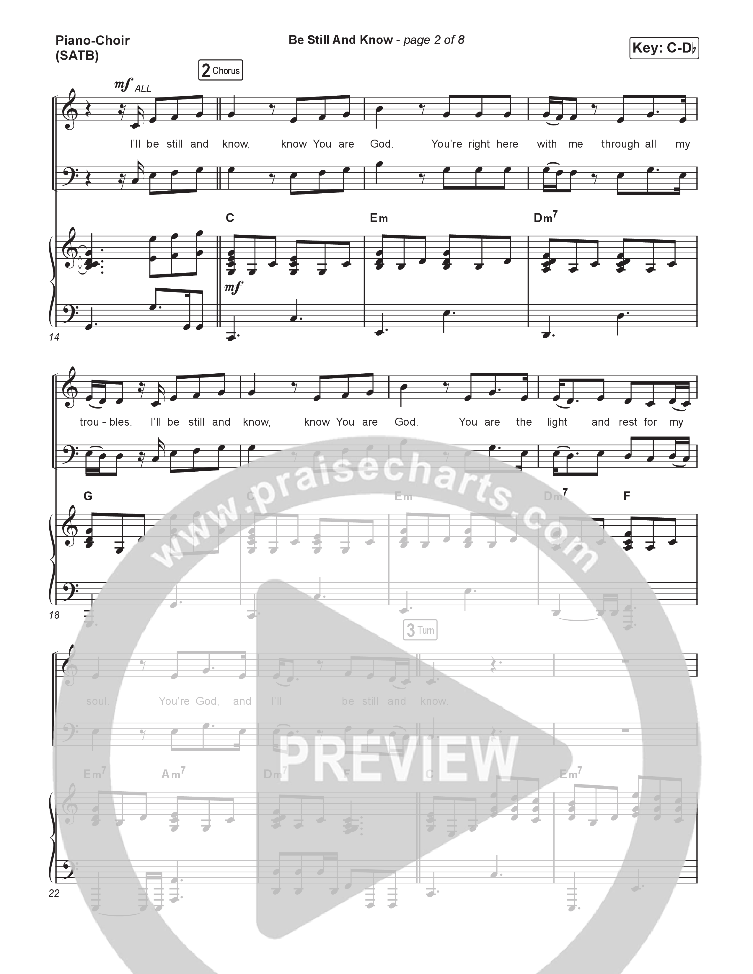 Be Still And Know Piano/Vocal (SATB) (CeCe Winans)
