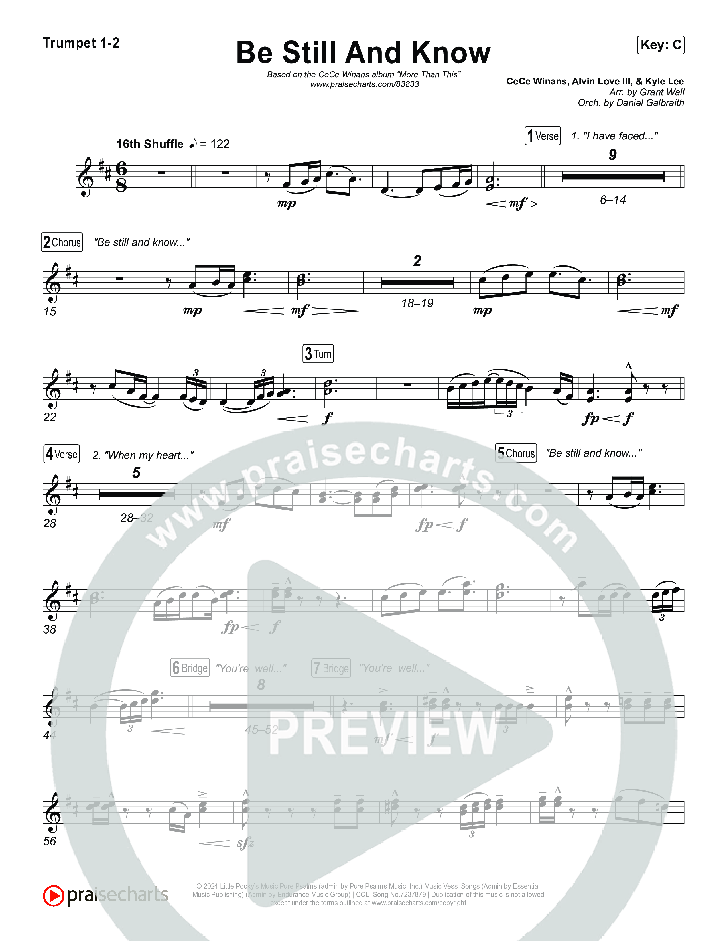 Be Still And Know Trumpet 1,2 (CeCe Winans)