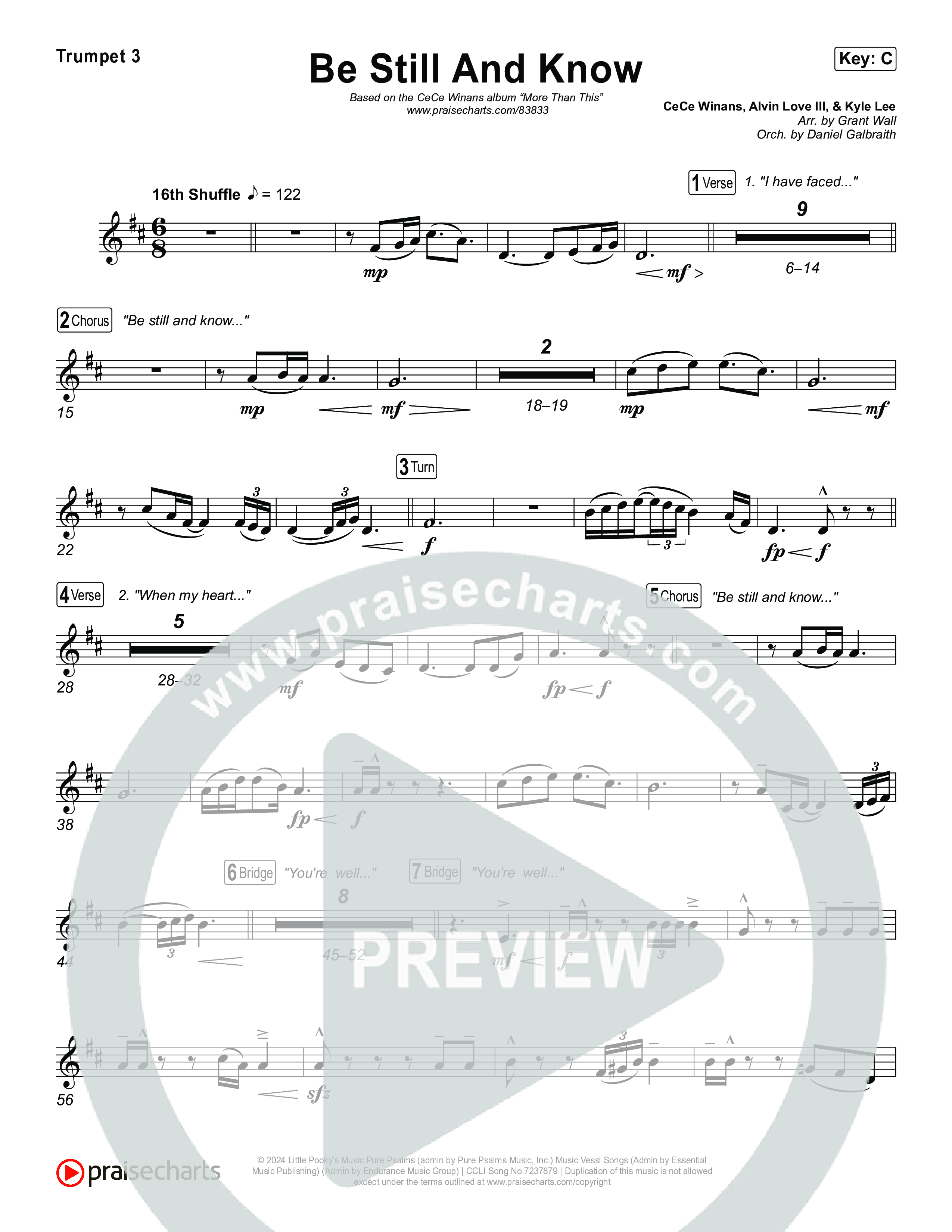 Be Still And Know Trumpet 3 (CeCe Winans)