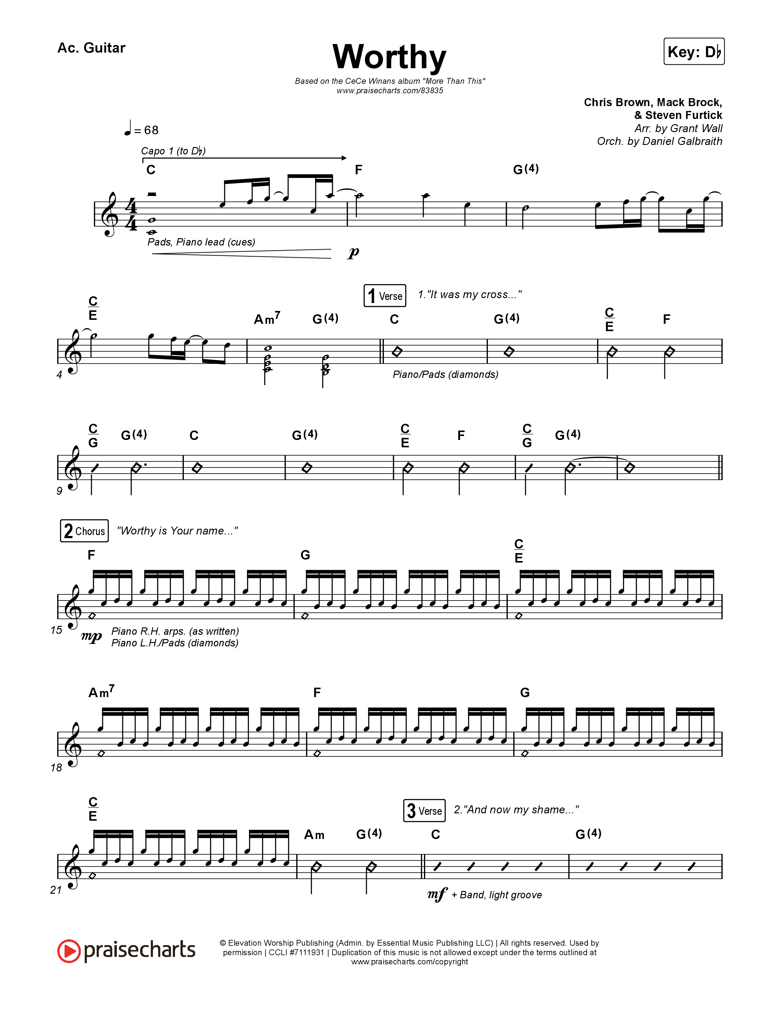 Worthy Acoustic Guitar (CeCe Winans)