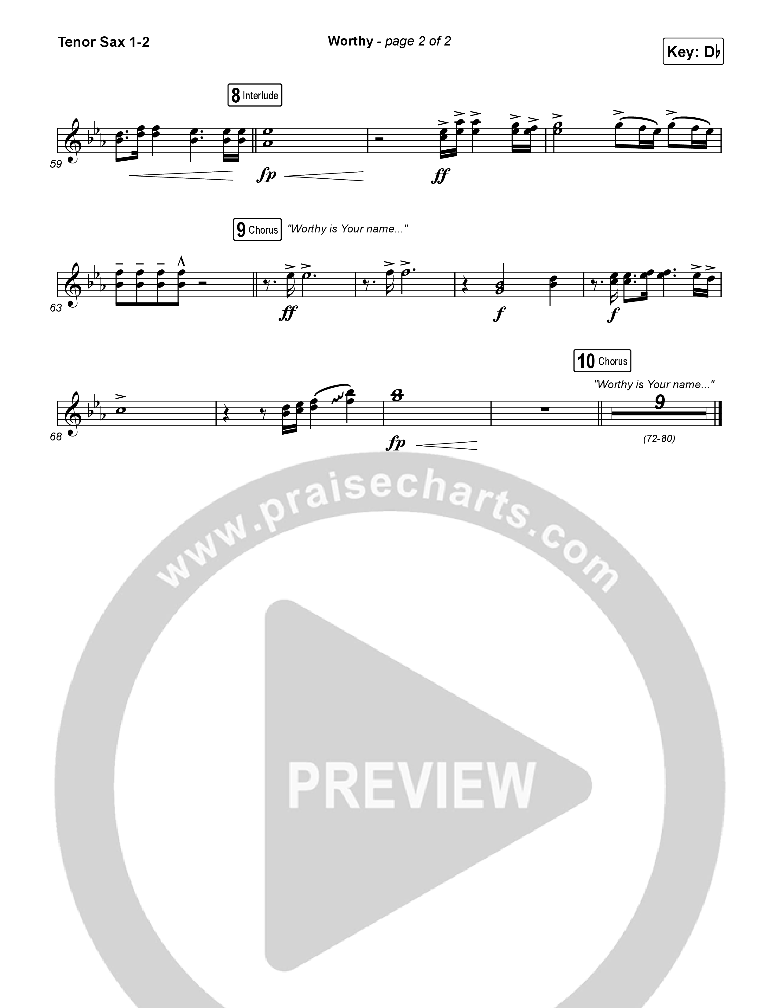 Worthy Tenor Sax 1,2 (CeCe Winans)