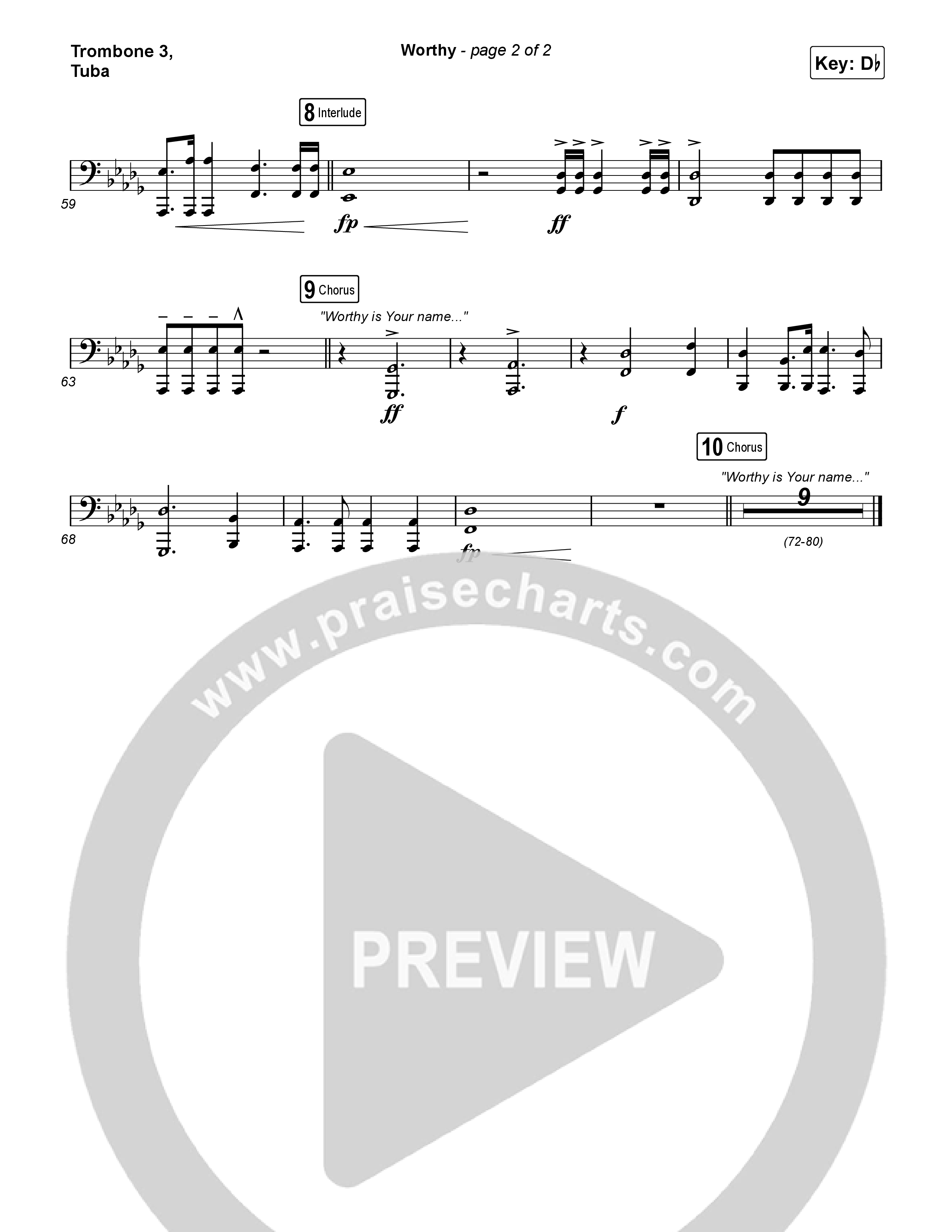 Worthy Trombone 3/Tuba (CeCe Winans)