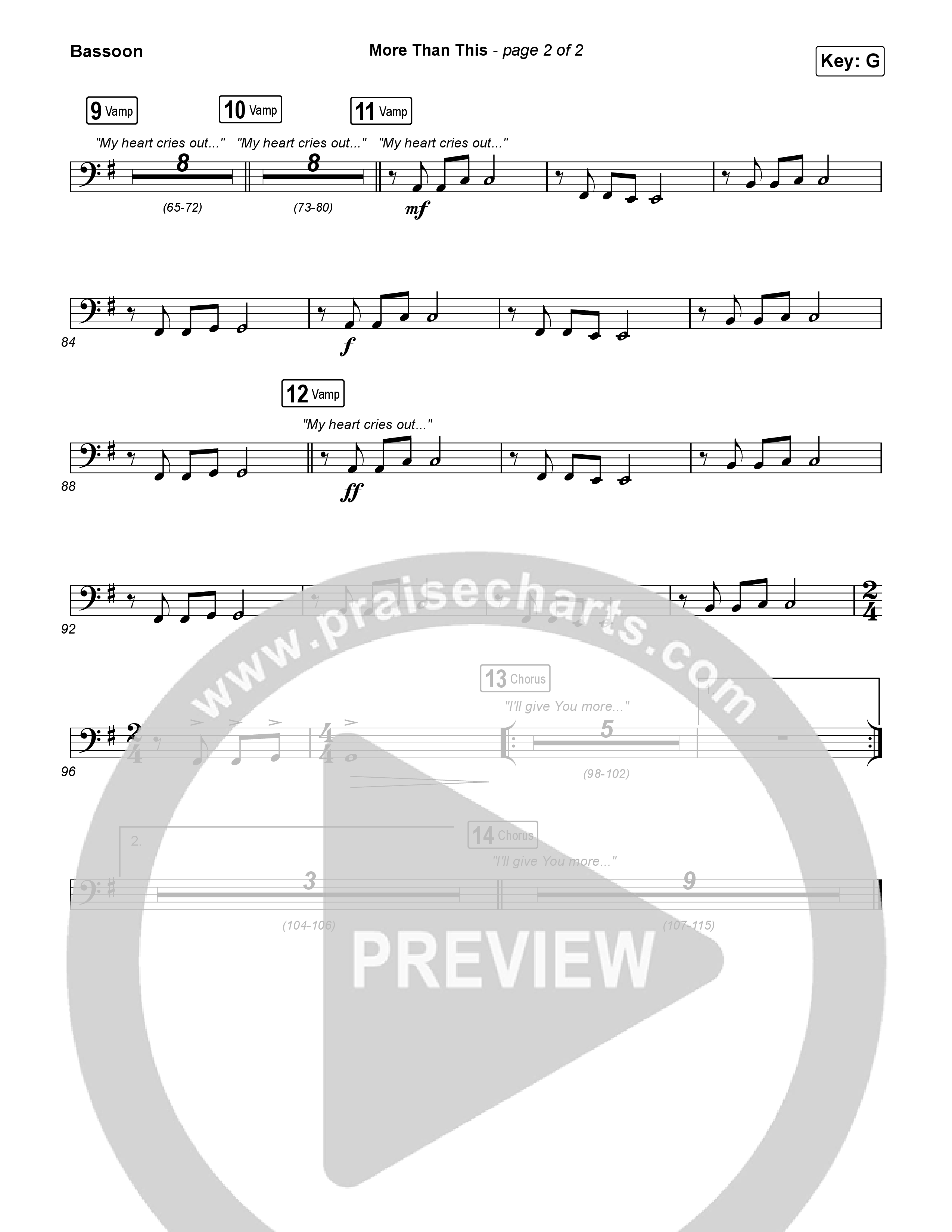 More Than This Bassoon (CeCe Winans / Todd Dulaney)