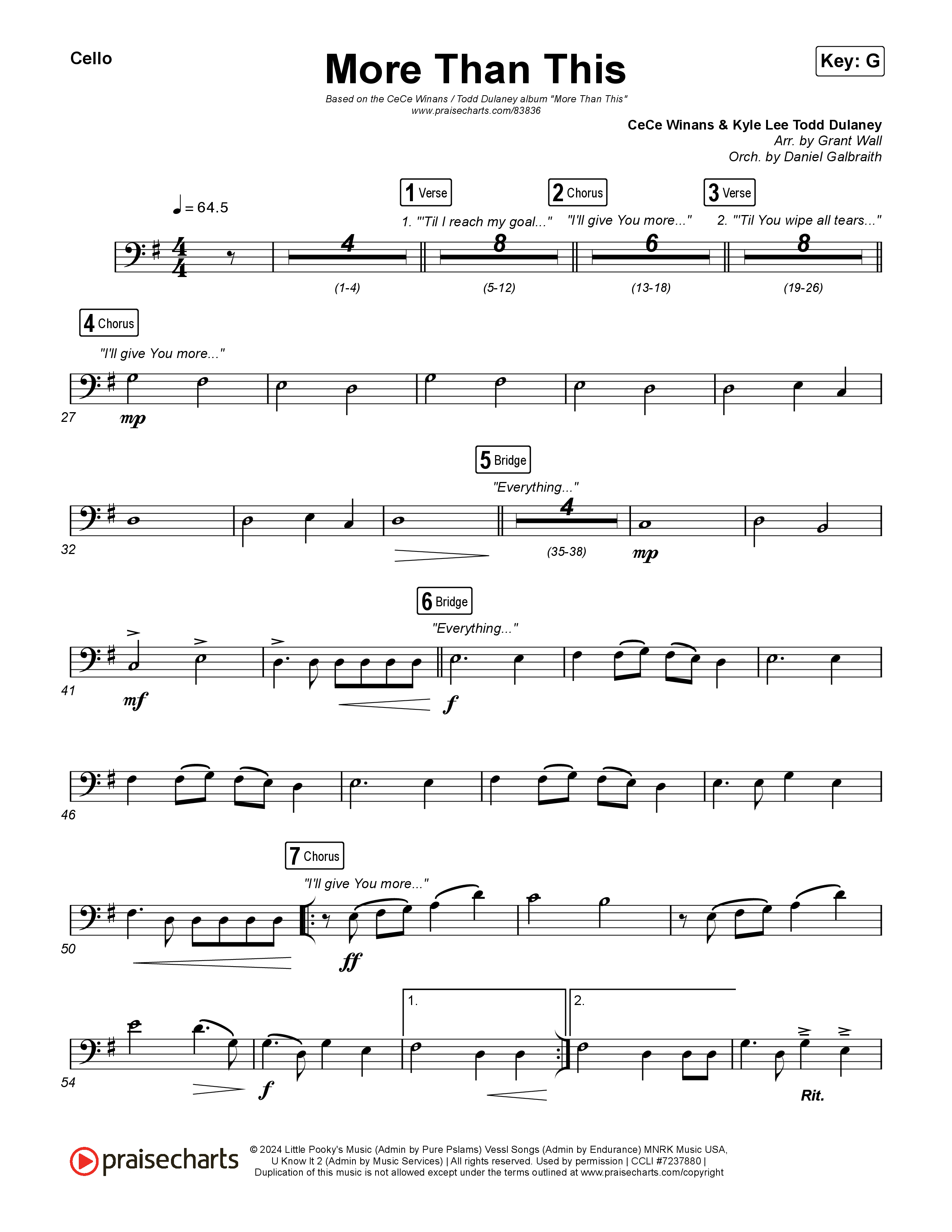 More Than This Cello (CeCe Winans / Todd Dulaney)