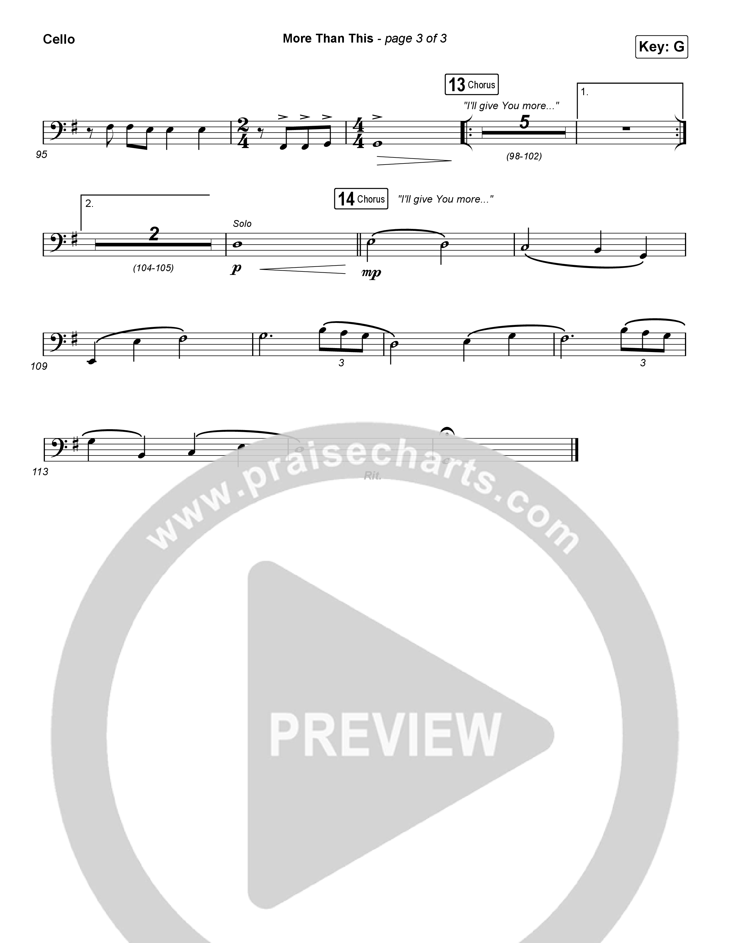 More Than This Cello (CeCe Winans / Todd Dulaney)