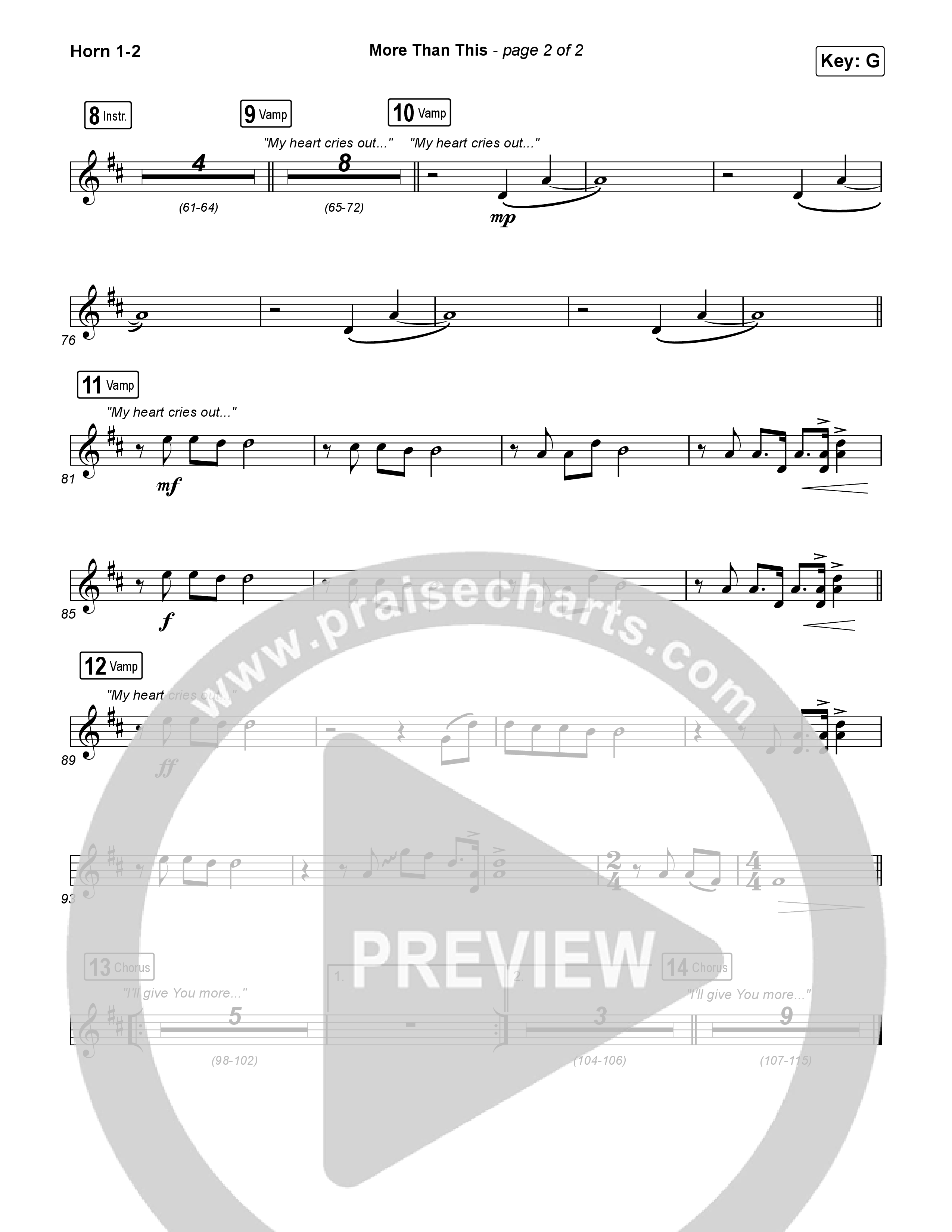 More Than This French Horn 1,2 (CeCe Winans / Todd Dulaney)