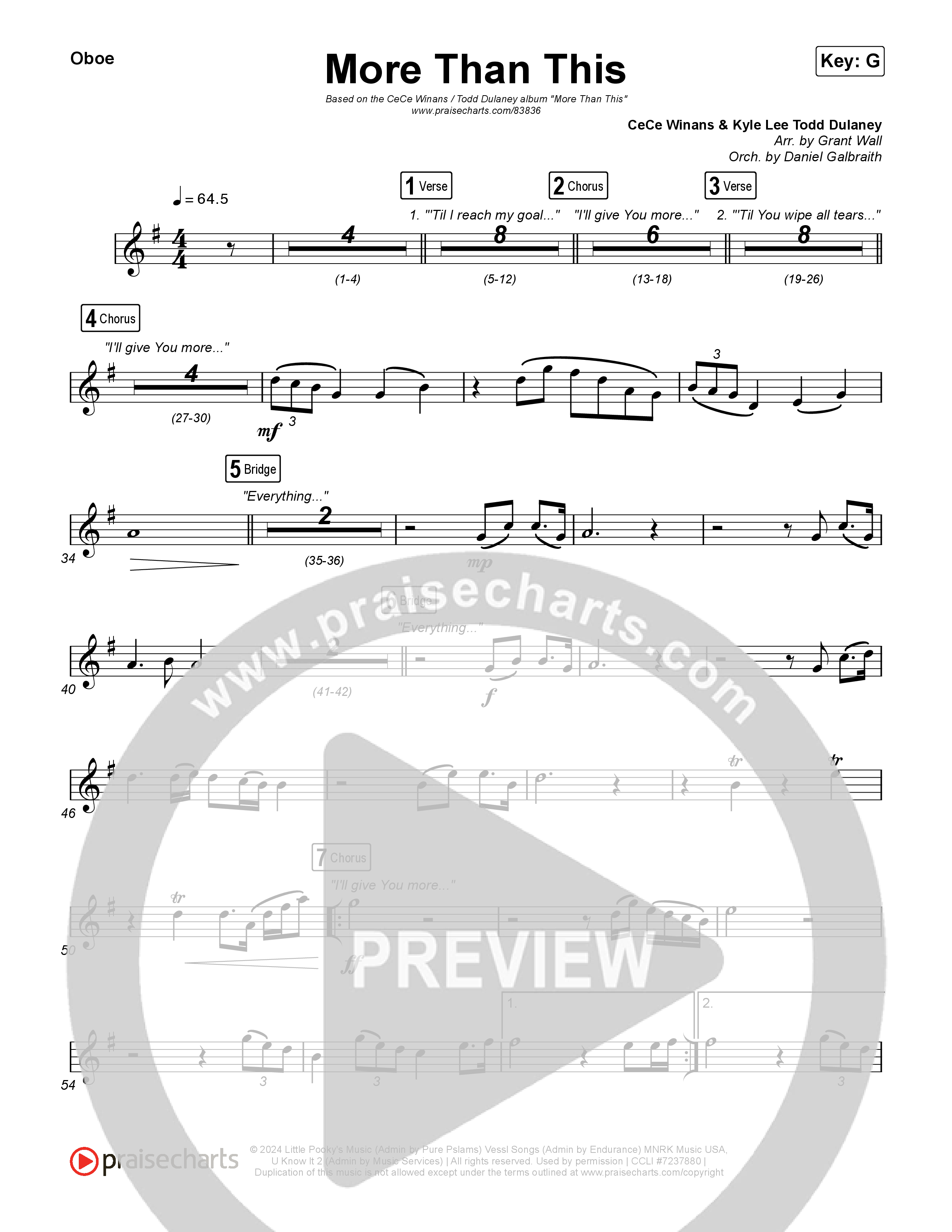 More Than This Wind Pack (CeCe Winans / Todd Dulaney)