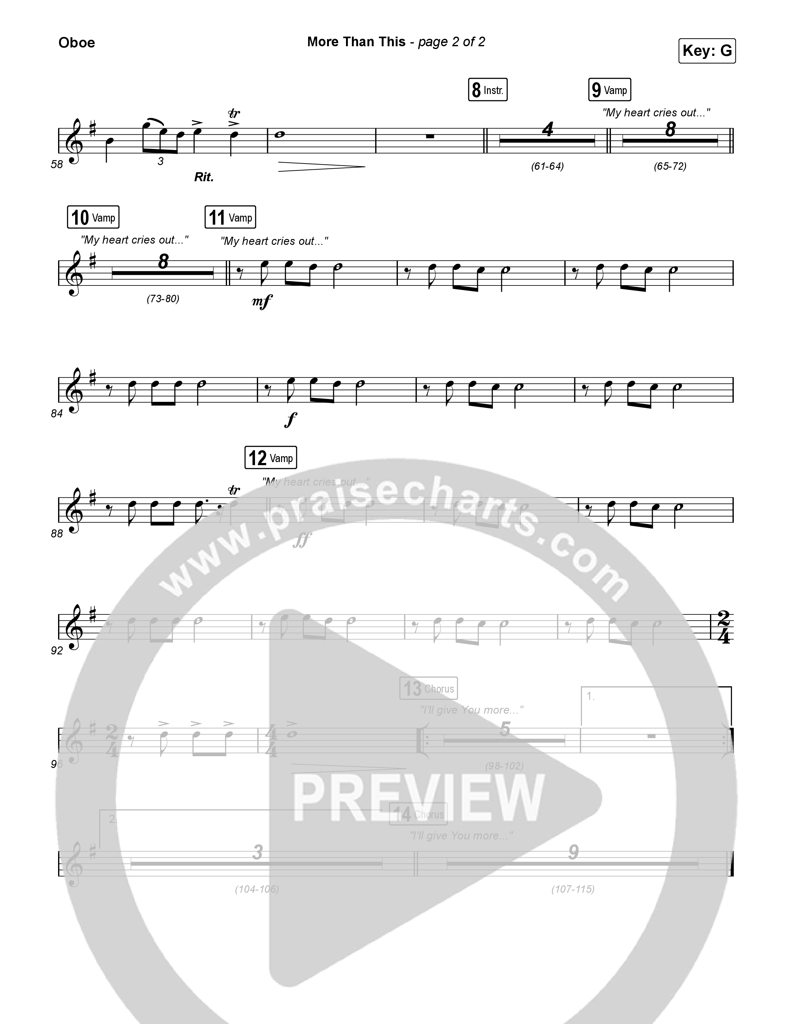 More Than This Oboe (CeCe Winans / Todd Dulaney)