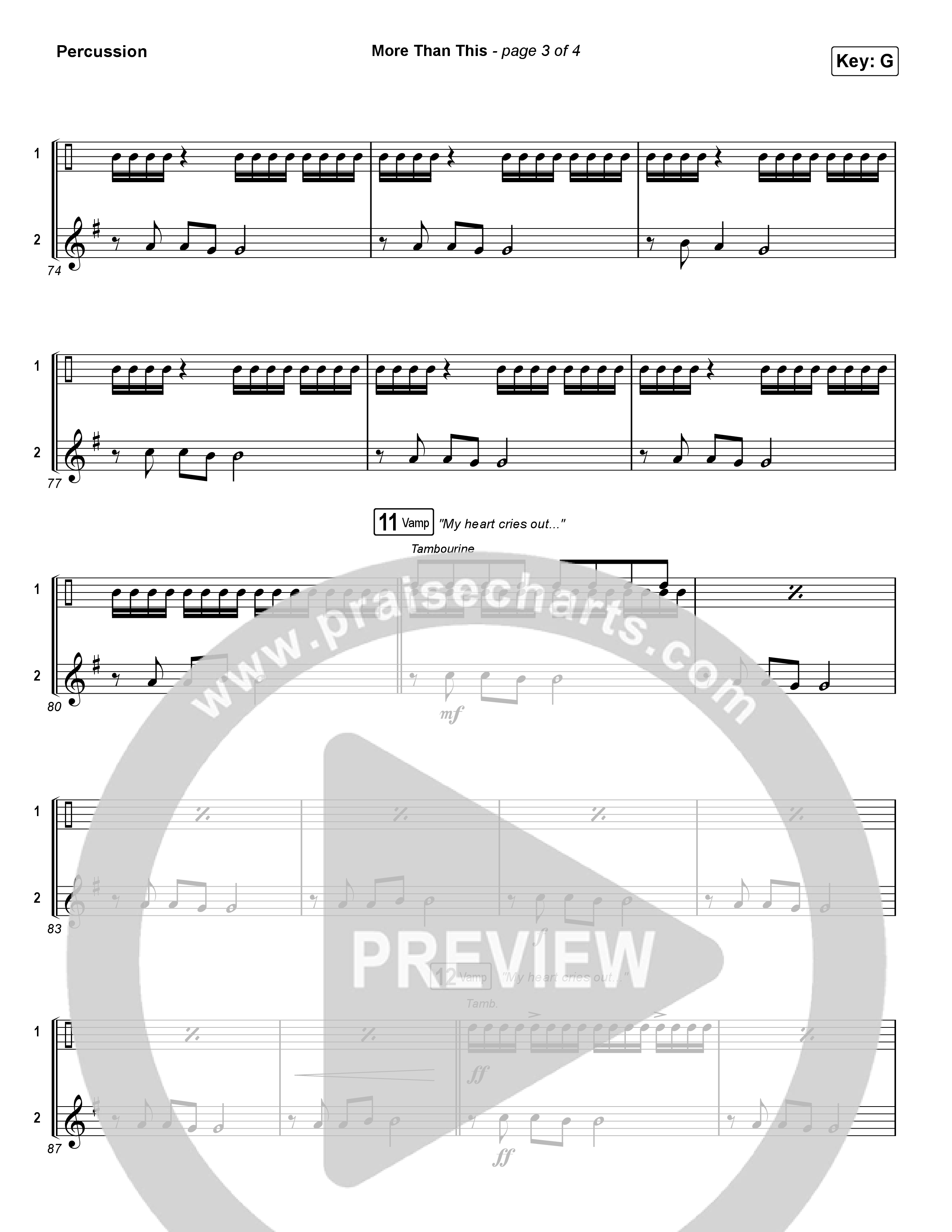 More Than This Percussion (CeCe Winans / Todd Dulaney)