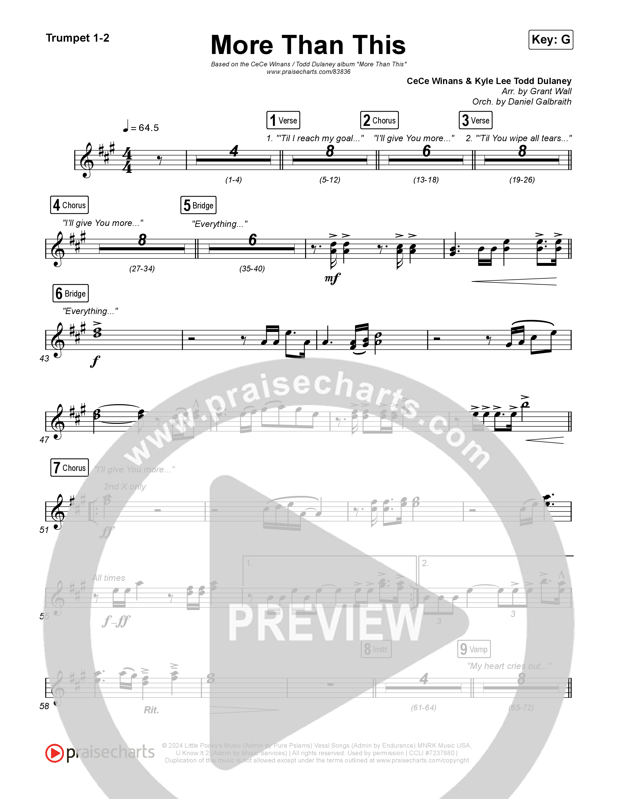 More Than This Trumpet 1,2 (CeCe Winans / Todd Dulaney)