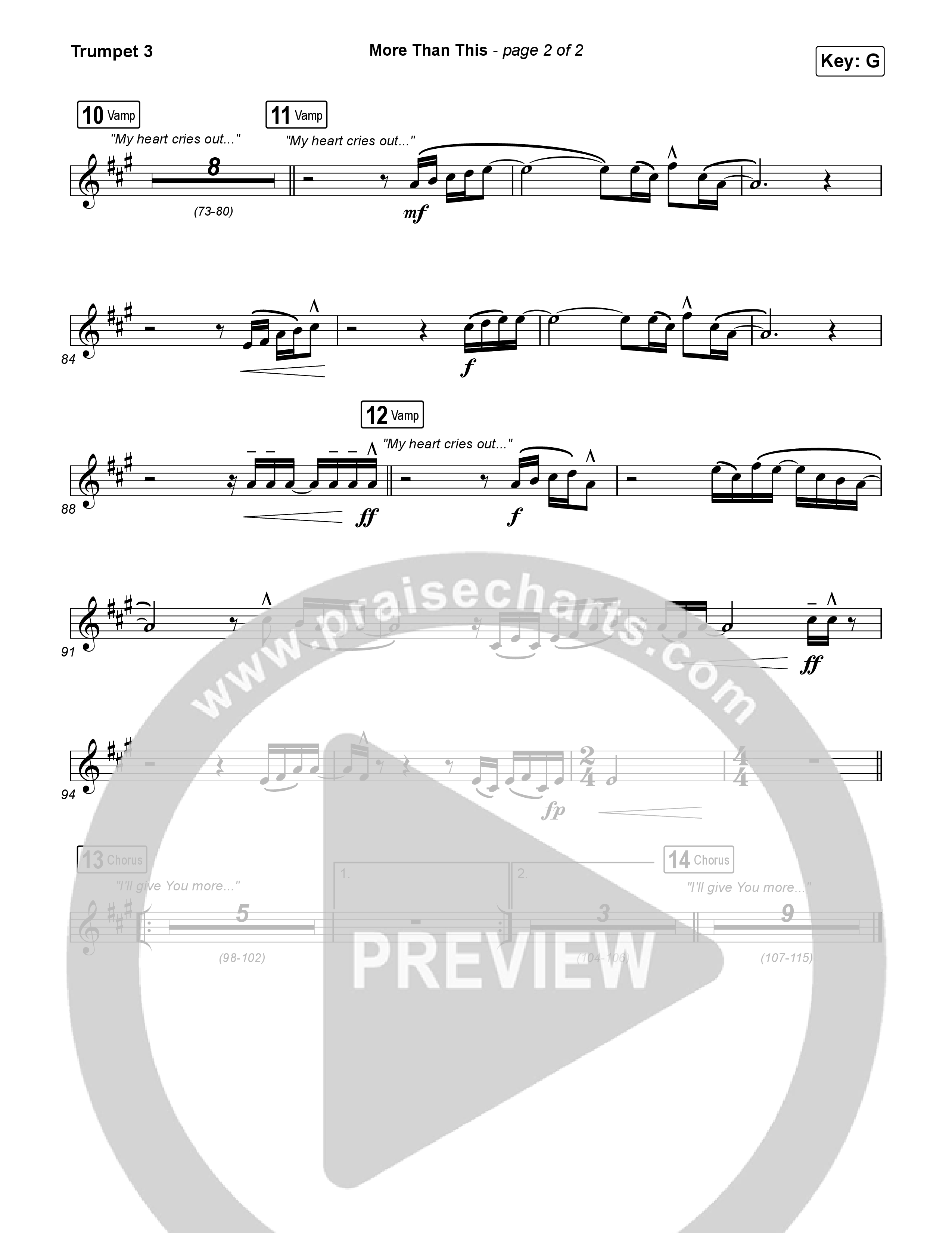 More Than This Trumpet 3 (CeCe Winans / Todd Dulaney)