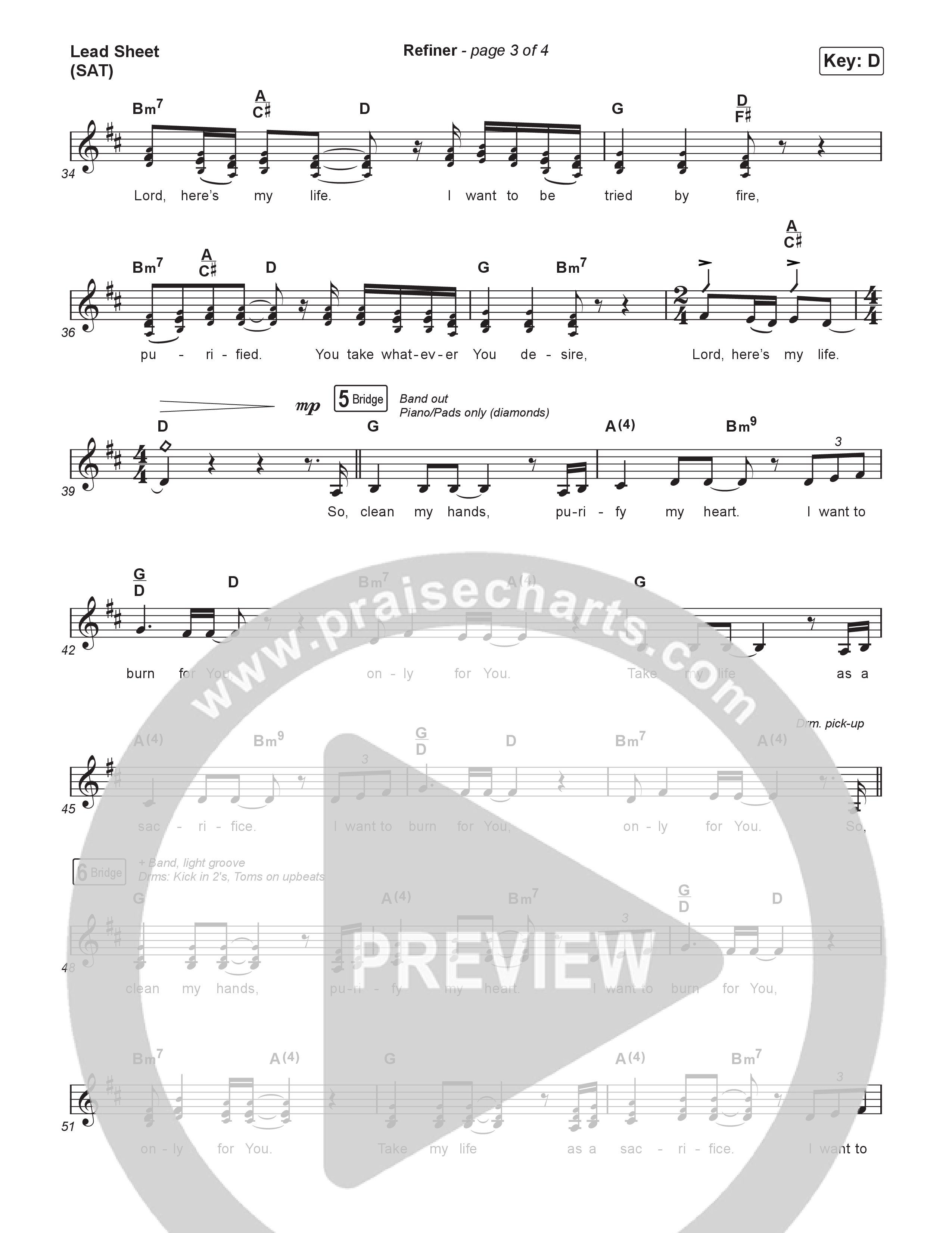 Refiner Lead Sheet (SAT) (CeCe Winans)