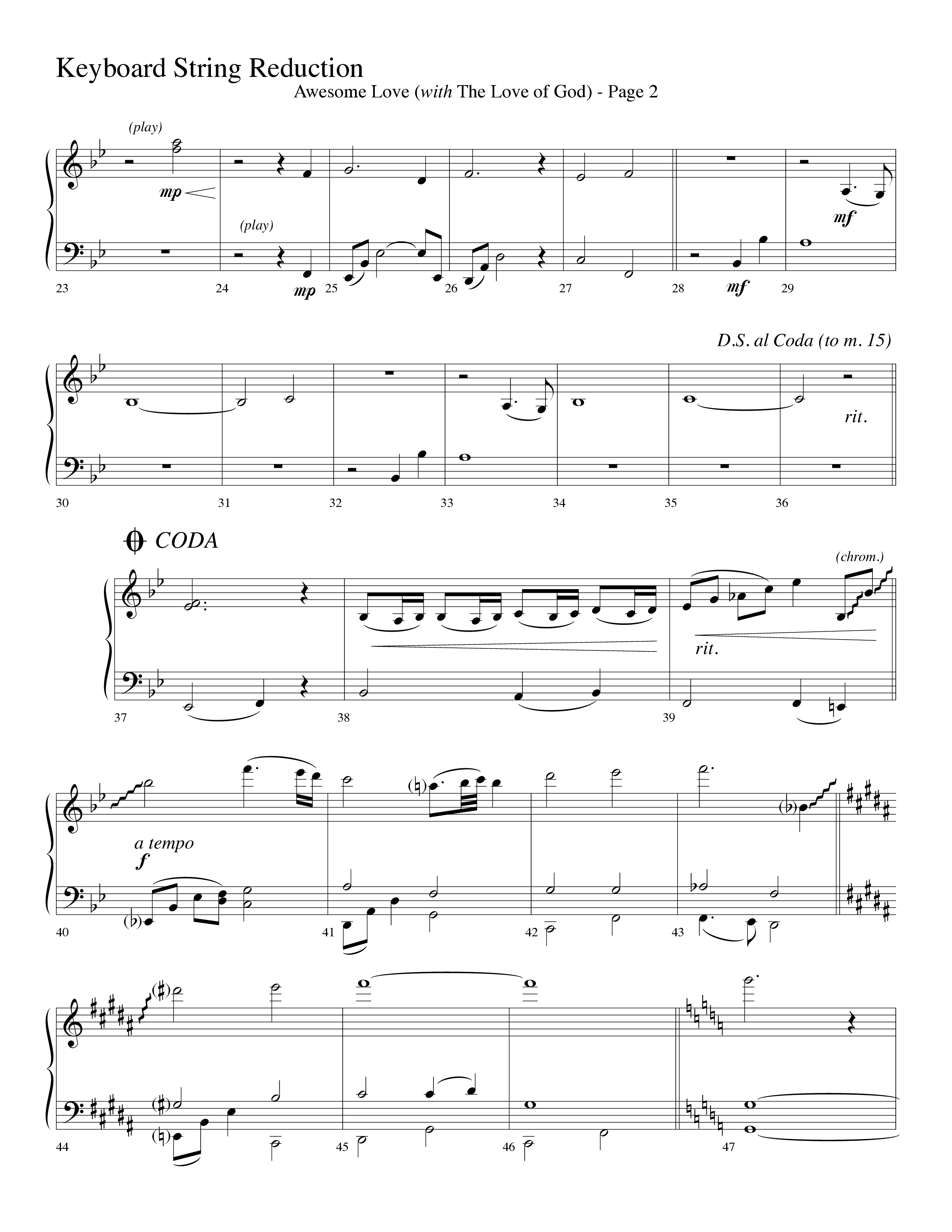 Awesome Love (with The Love Of God) (Choral Anthem SATB) String Reduction (Lifeway Choral / Arr. Dave Williamson)