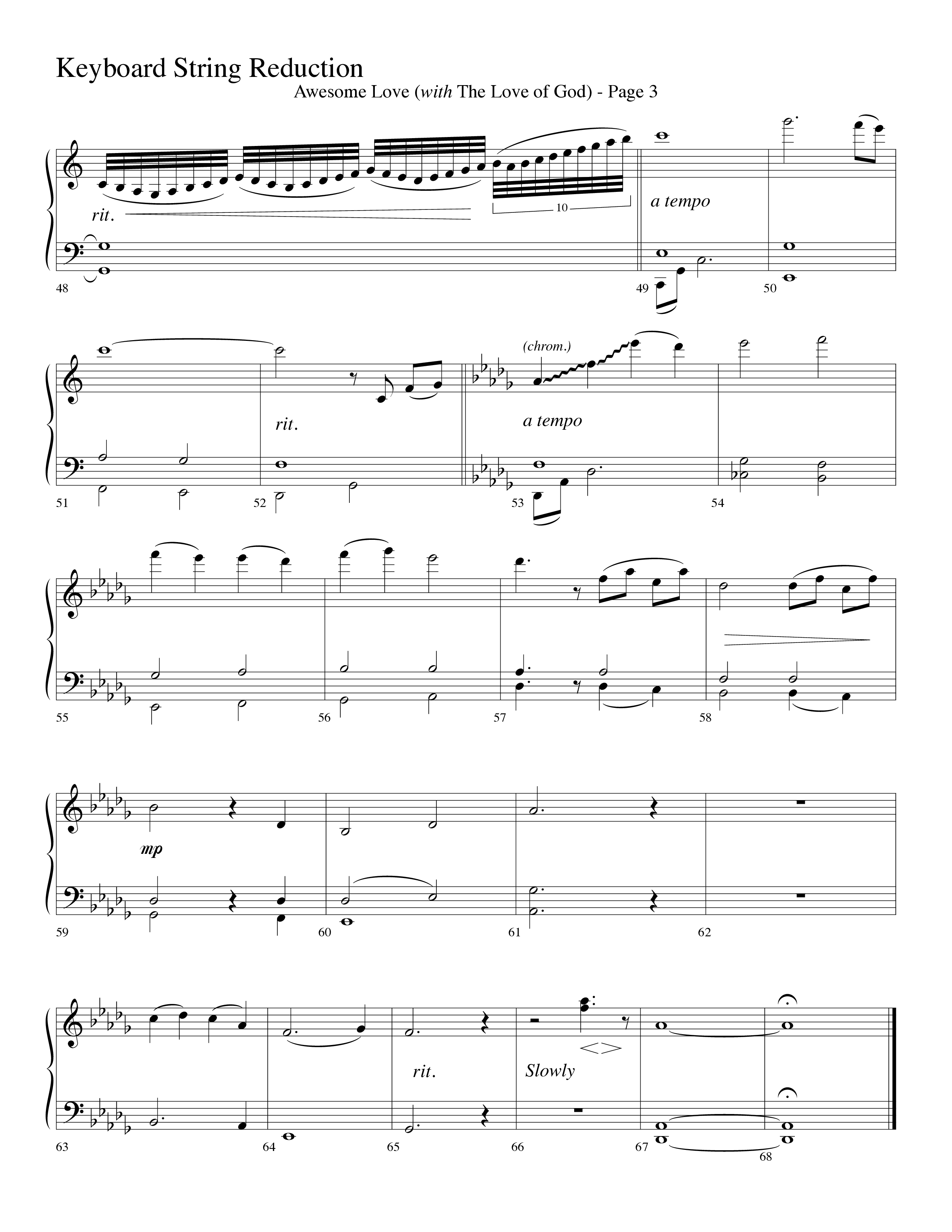 Awesome Love (with The Love Of God) (Choral Anthem SATB) String Reduction (Lifeway Choral / Arr. Dave Williamson)