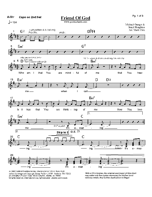 Friend Of God Acoustic Guitar (Lakewood Church)