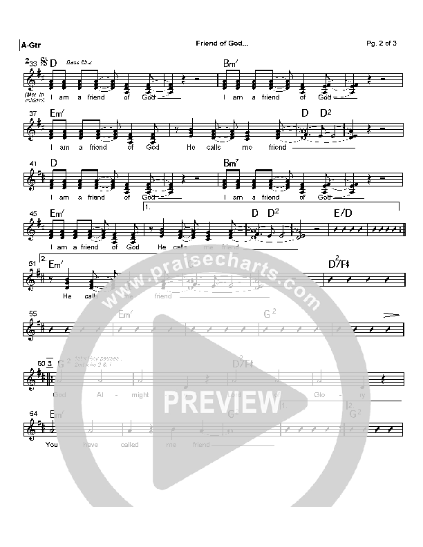 Friend Of God Acoustic Guitar (Lakewood Church)