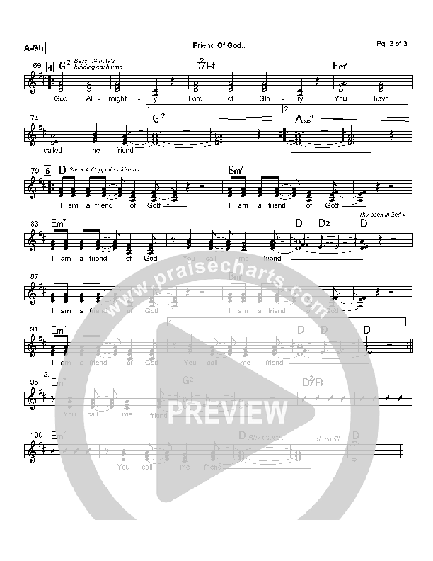 Friend Of God Acoustic Guitar (Lakewood Church)