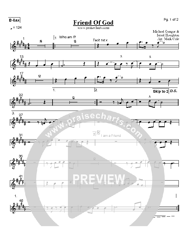 Friend Of God Bari Sax (Lakewood Church)