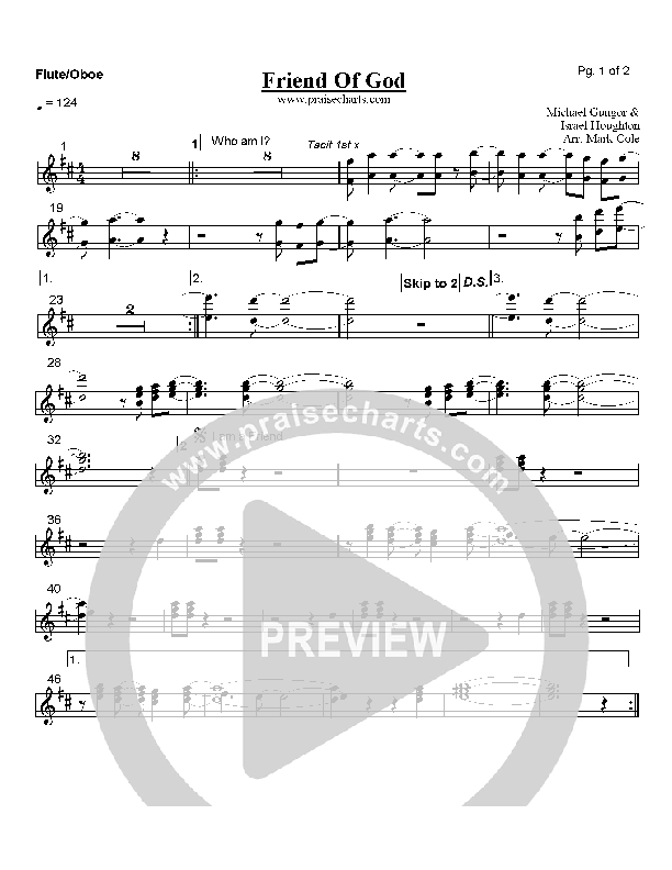 Friend Of God Flute/Oboe (Lakewood Church)