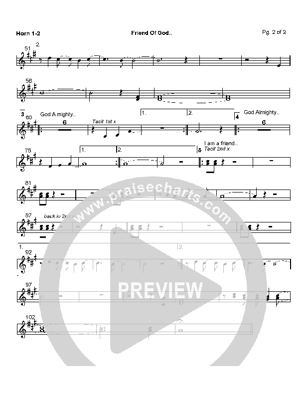 Friend Of God French Horn 1/2 (Lakewood Church)