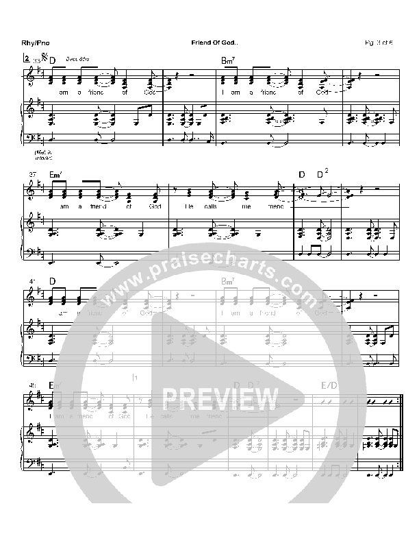 Friend Of God Rhythm/Melody (Lakewood Church)