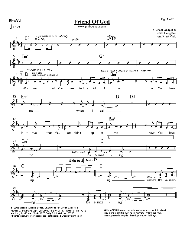 Friend Of God Rhythm/Vocal (Lakewood Church)