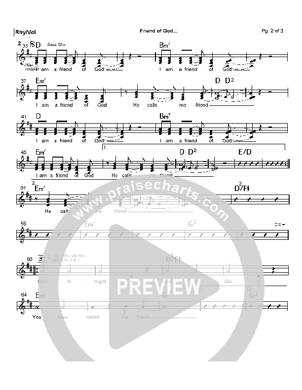 Friend Of God Rhythm/Vocal (Lakewood Church)