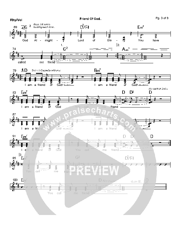 Friend Of God Rhythm/Vocal (Lakewood Church)