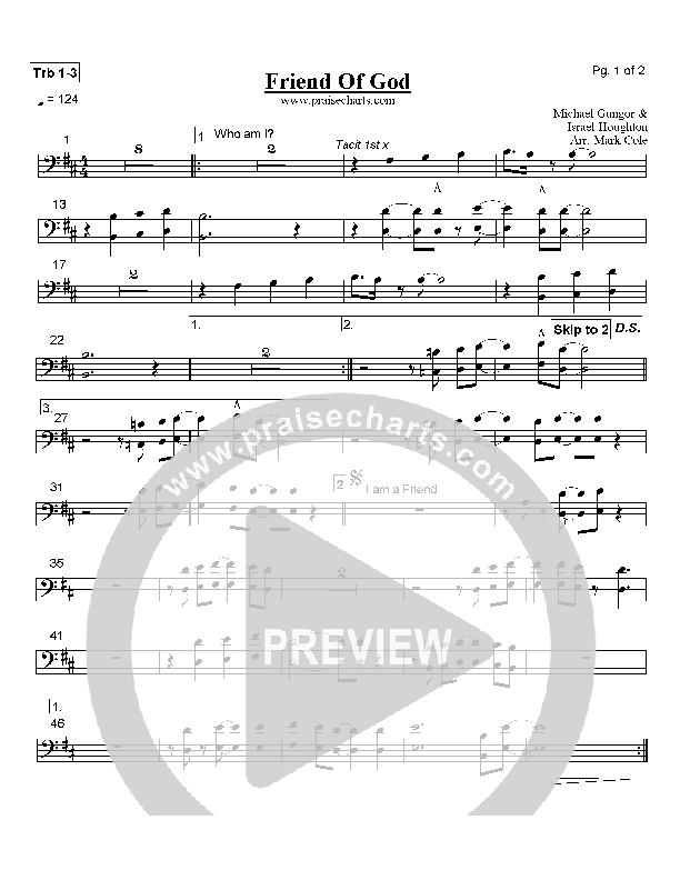 Friend Of God Trombone 1/2/3 (Lakewood Church)