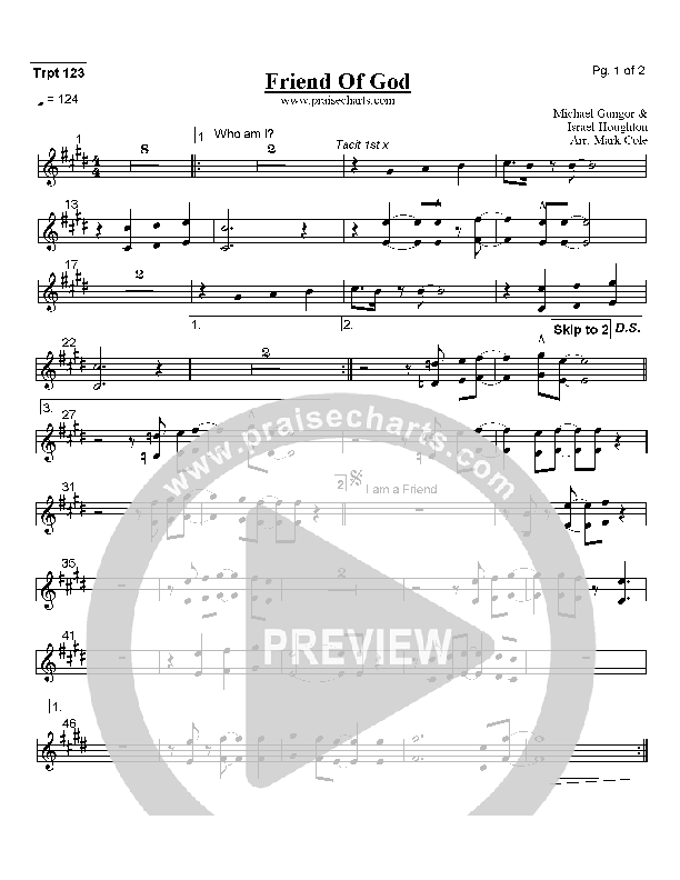 Friend Of God Trumpet 1/2/3 (Lakewood Church)