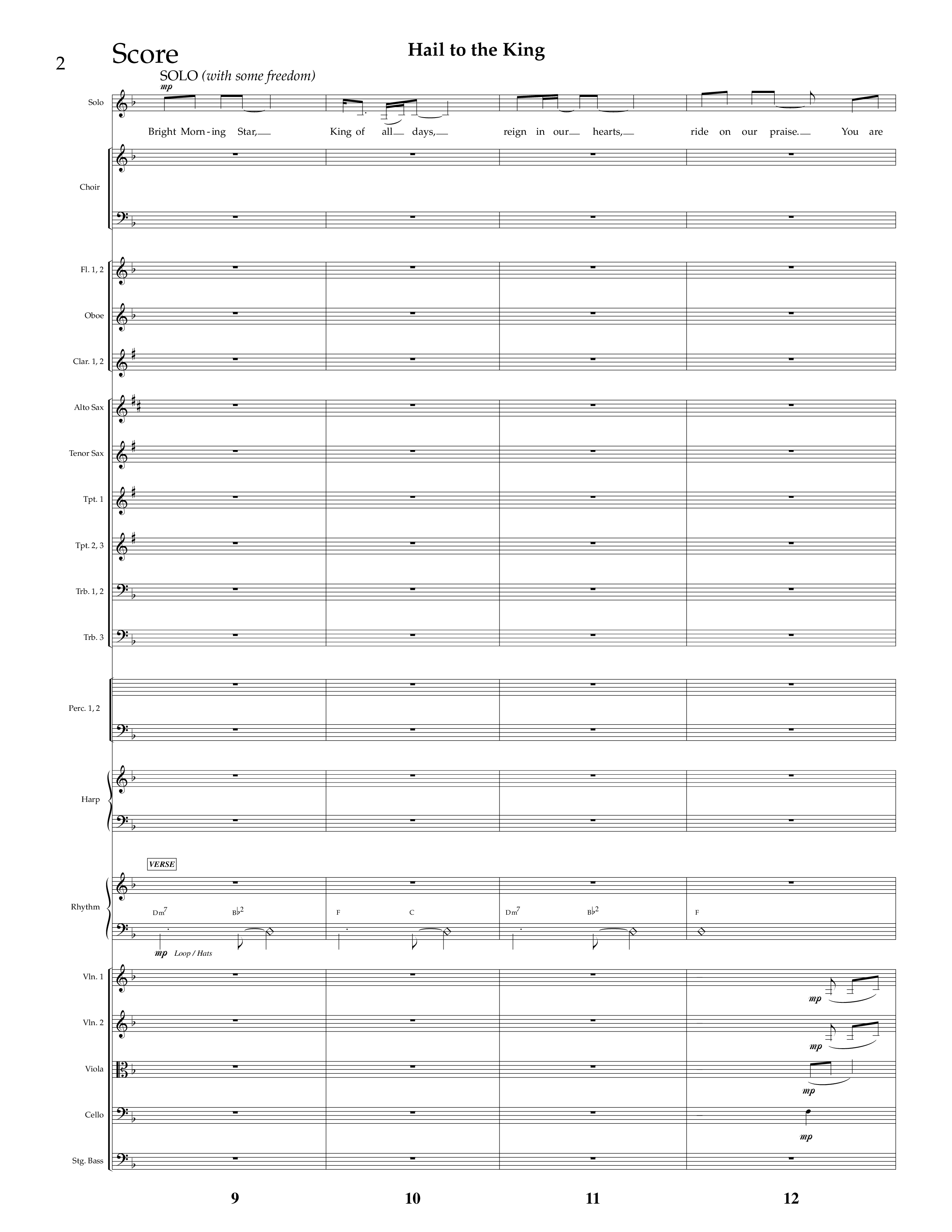 Hail To The King (Choral Anthem SATB) Orchestration (Lifeway Choral / Arr. J. Daniel Smith)