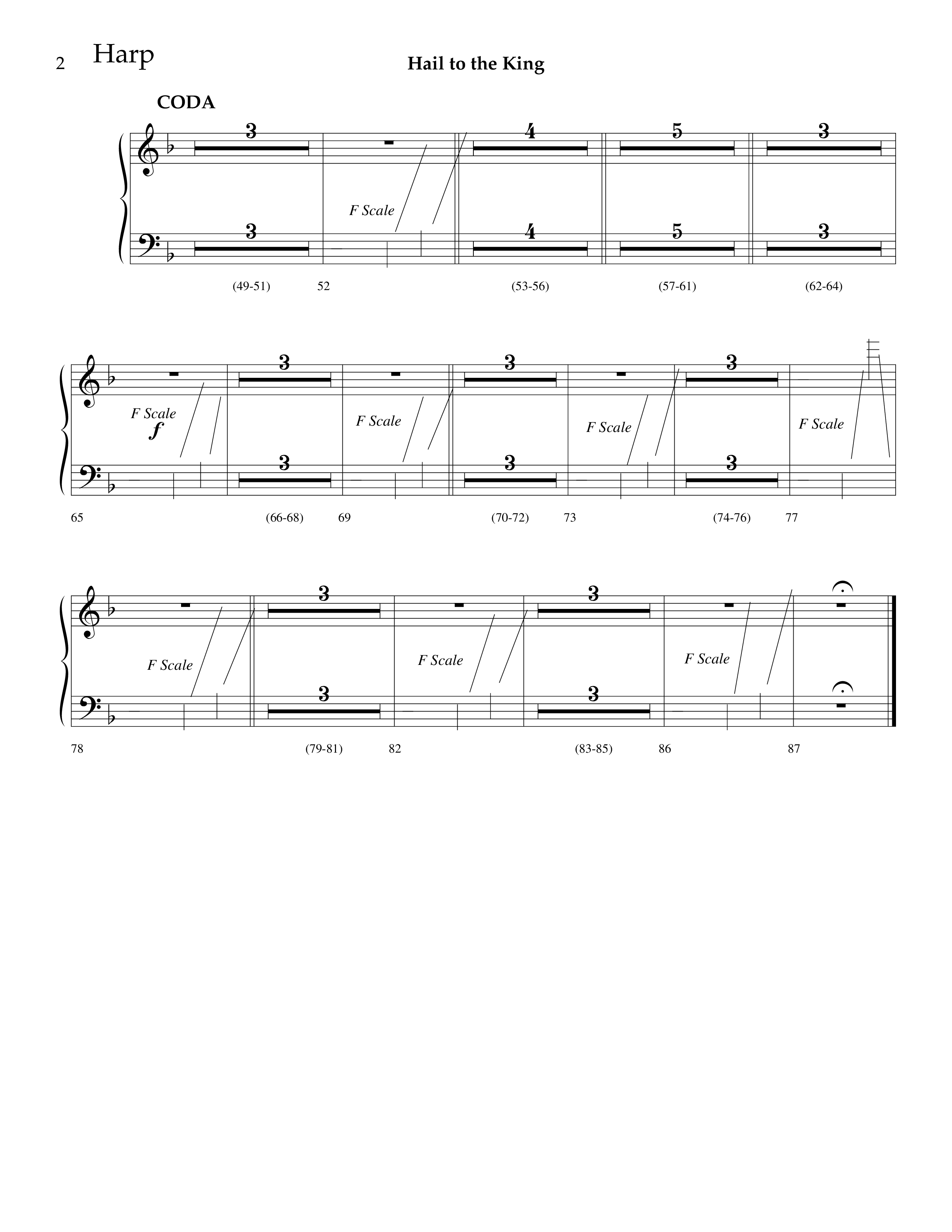 Hail To The King (Choral Anthem SATB) Harp (Lifeway Choral / Arr. J. Daniel Smith)