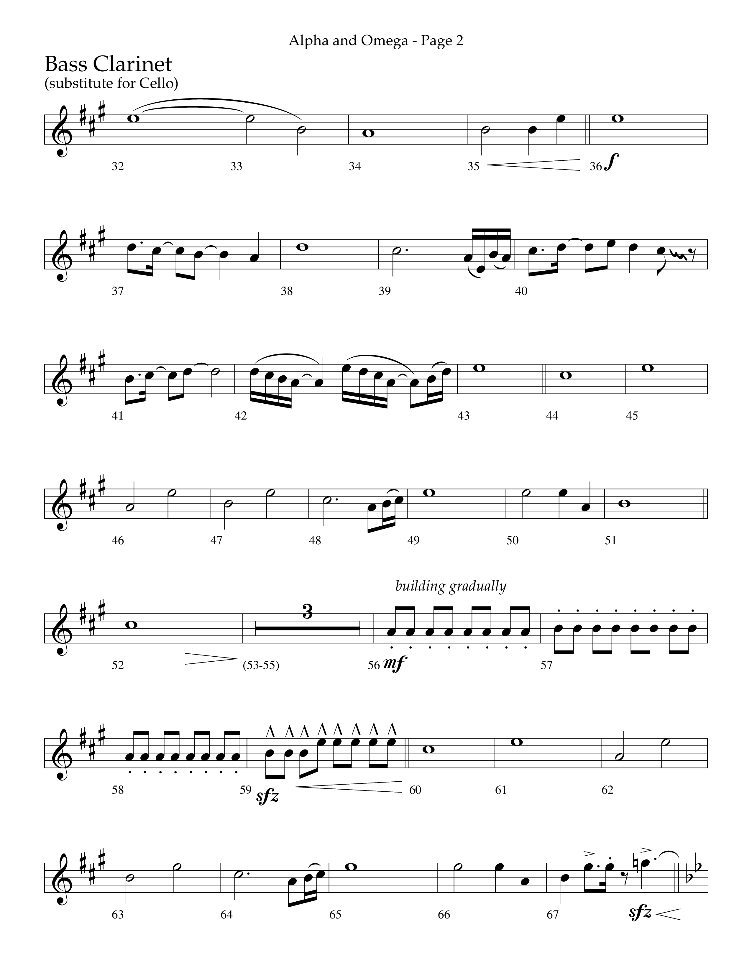 Alpha And Omega (Choral Anthem SATB) Bass Clarinet (Lifeway Choral / Arr. Cliff Duren)