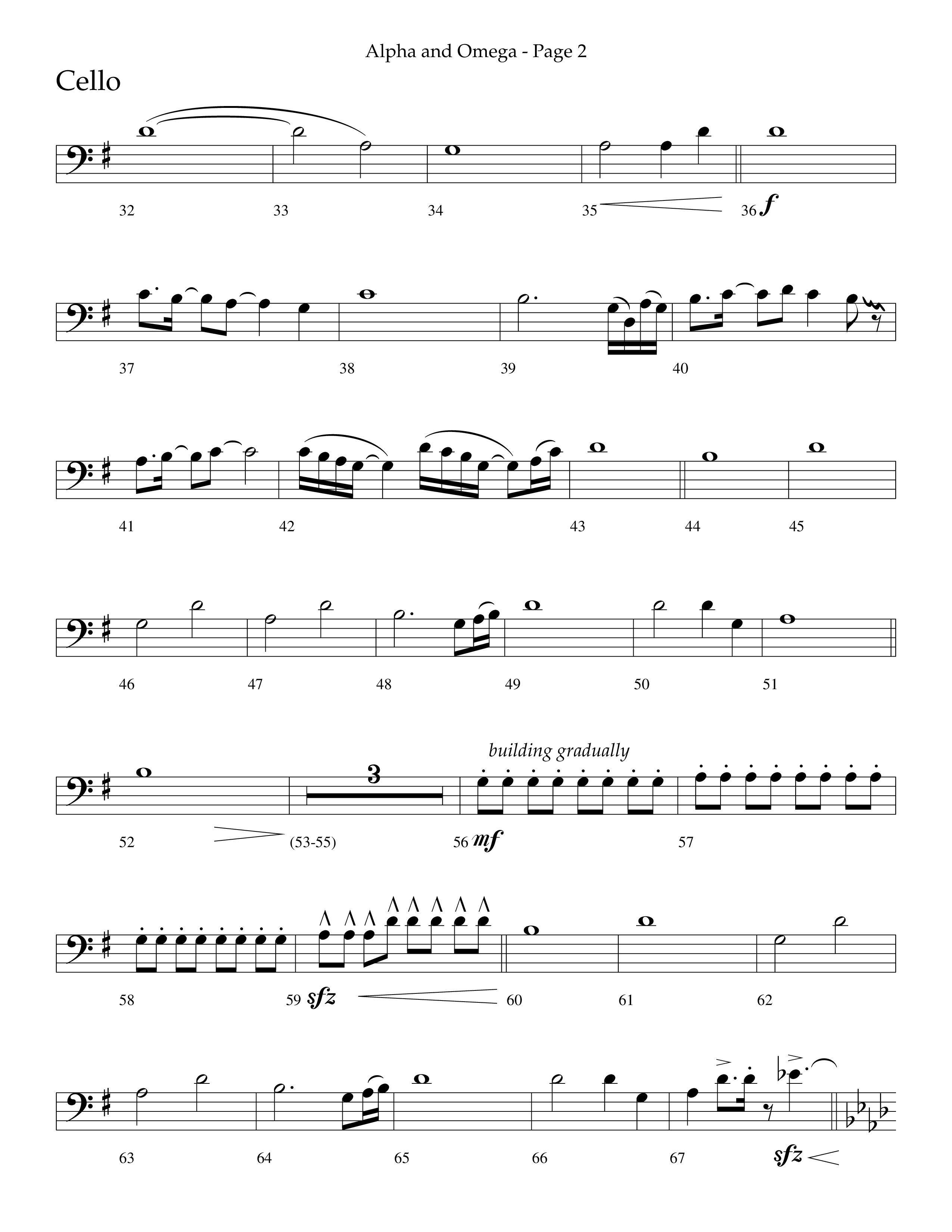 Alpha And Omega (Choral Anthem SATB) Cello (Lifeway Choral / Arr. Cliff Duren)