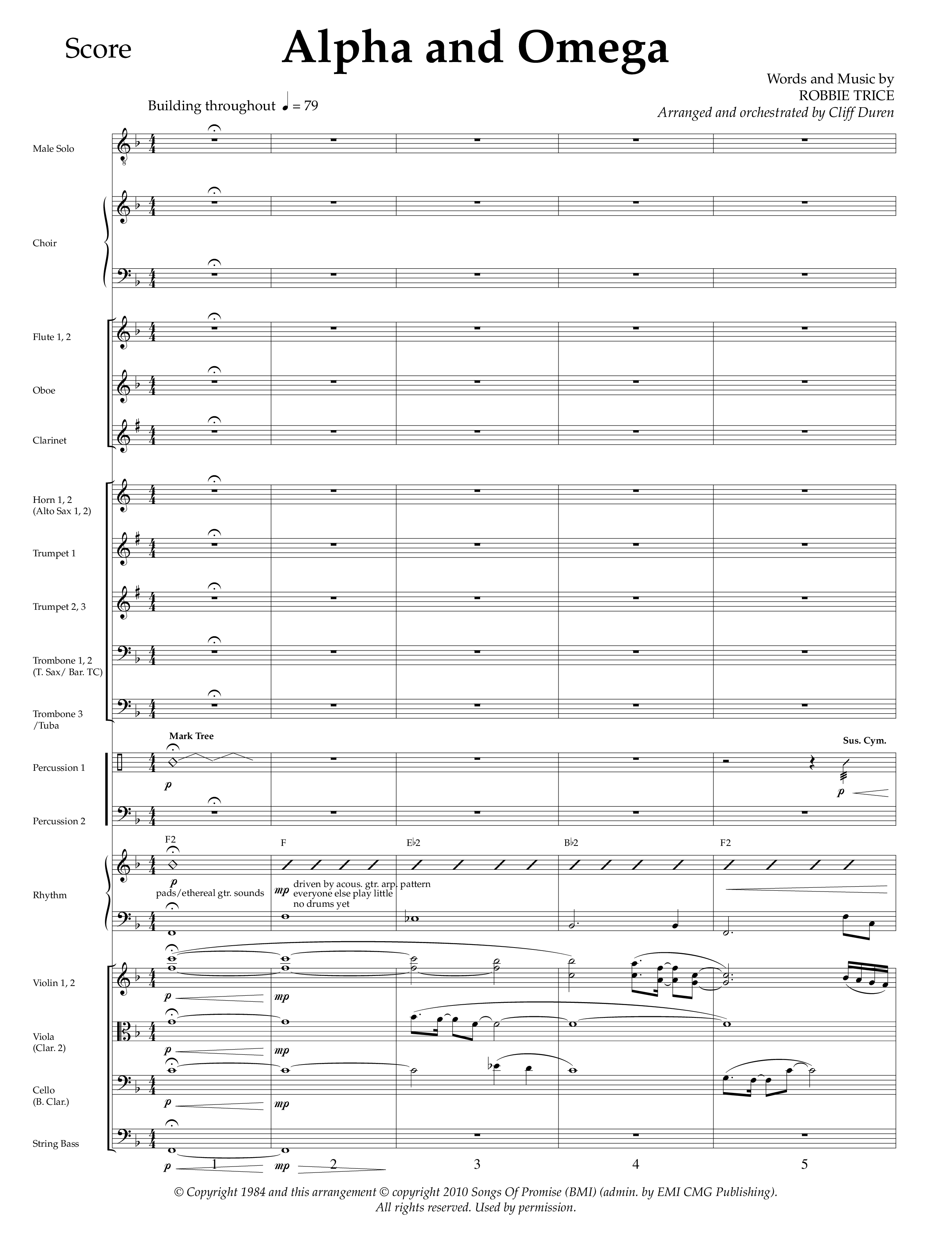 Alpha And Omega (Choral Anthem SATB) Orchestration (Lifeway Choral / Arr. Cliff Duren)