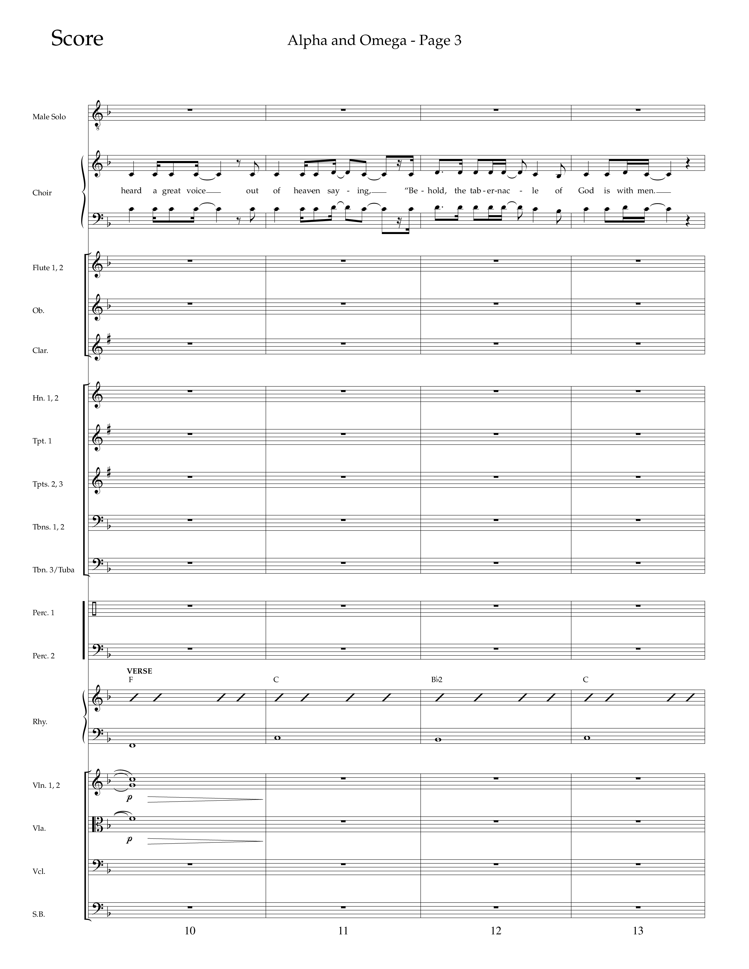Alpha And Omega (Choral Anthem SATB) Orchestration (Lifeway Choral / Arr. Cliff Duren)