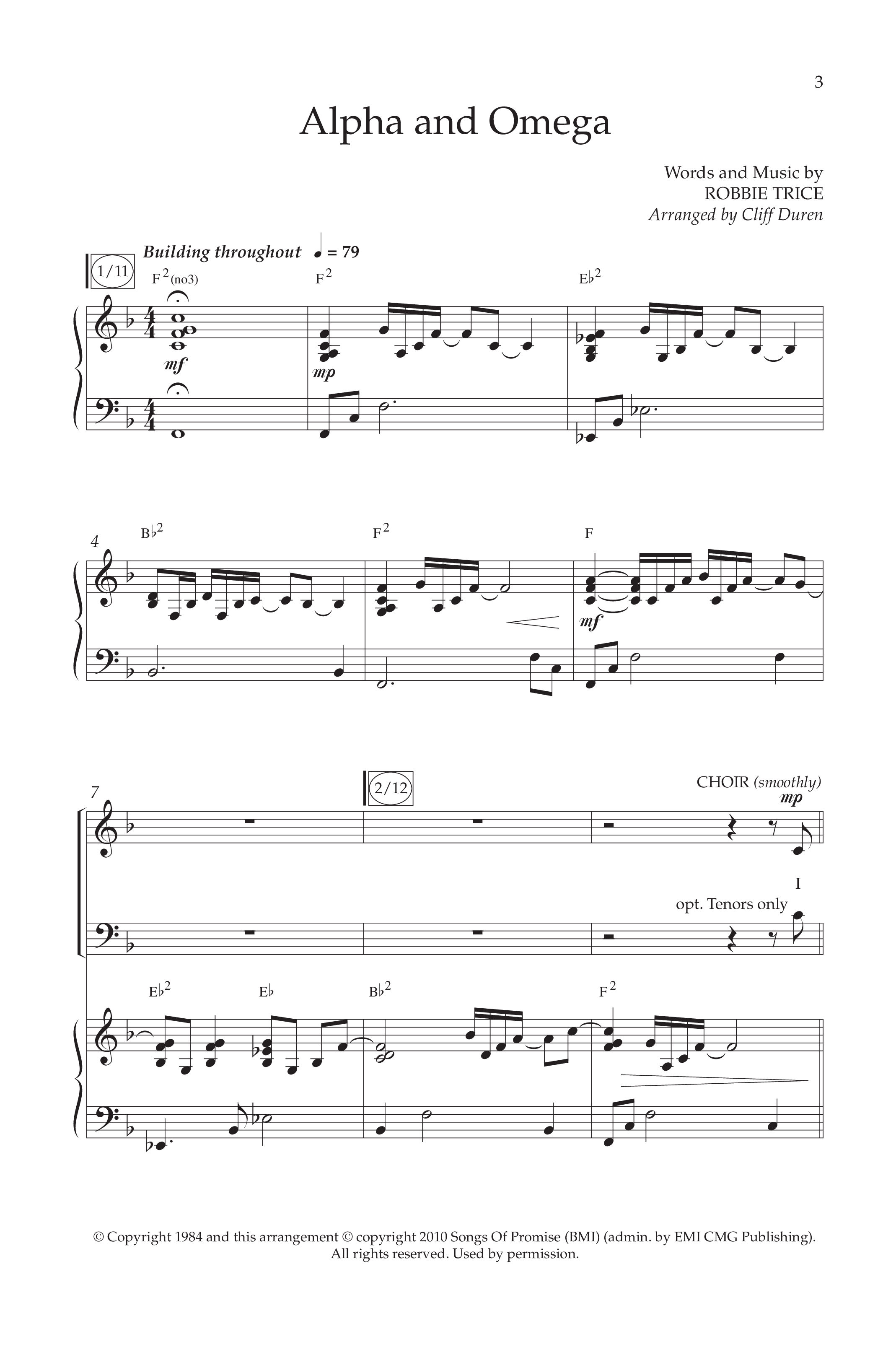 Alpha And Omega (Choral Anthem SATB) Anthem (SATB/Piano) (Lifeway Choral / Arr. Cliff Duren)