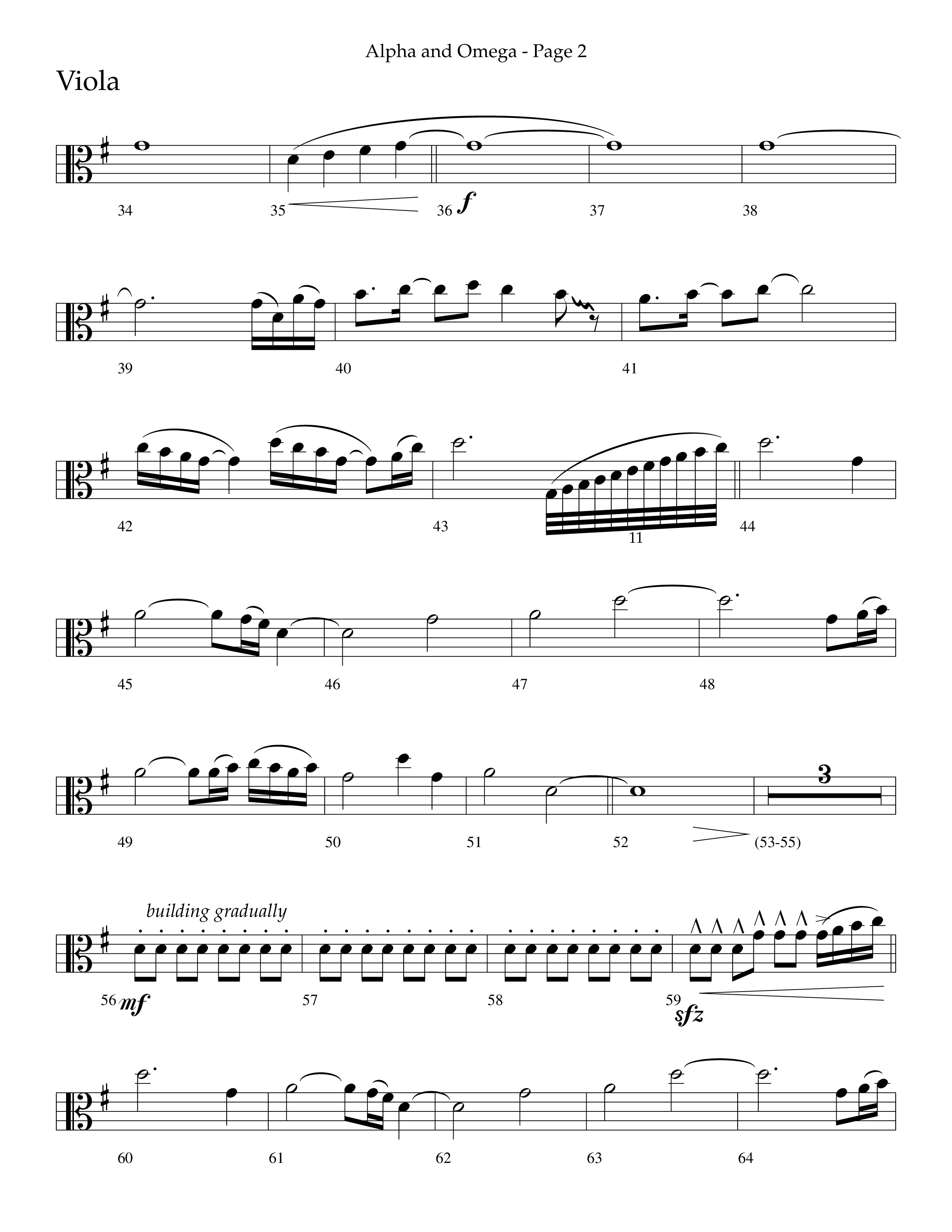 Alpha And Omega (Choral Anthem SATB) Viola (Lifeway Choral / Arr. Cliff Duren)