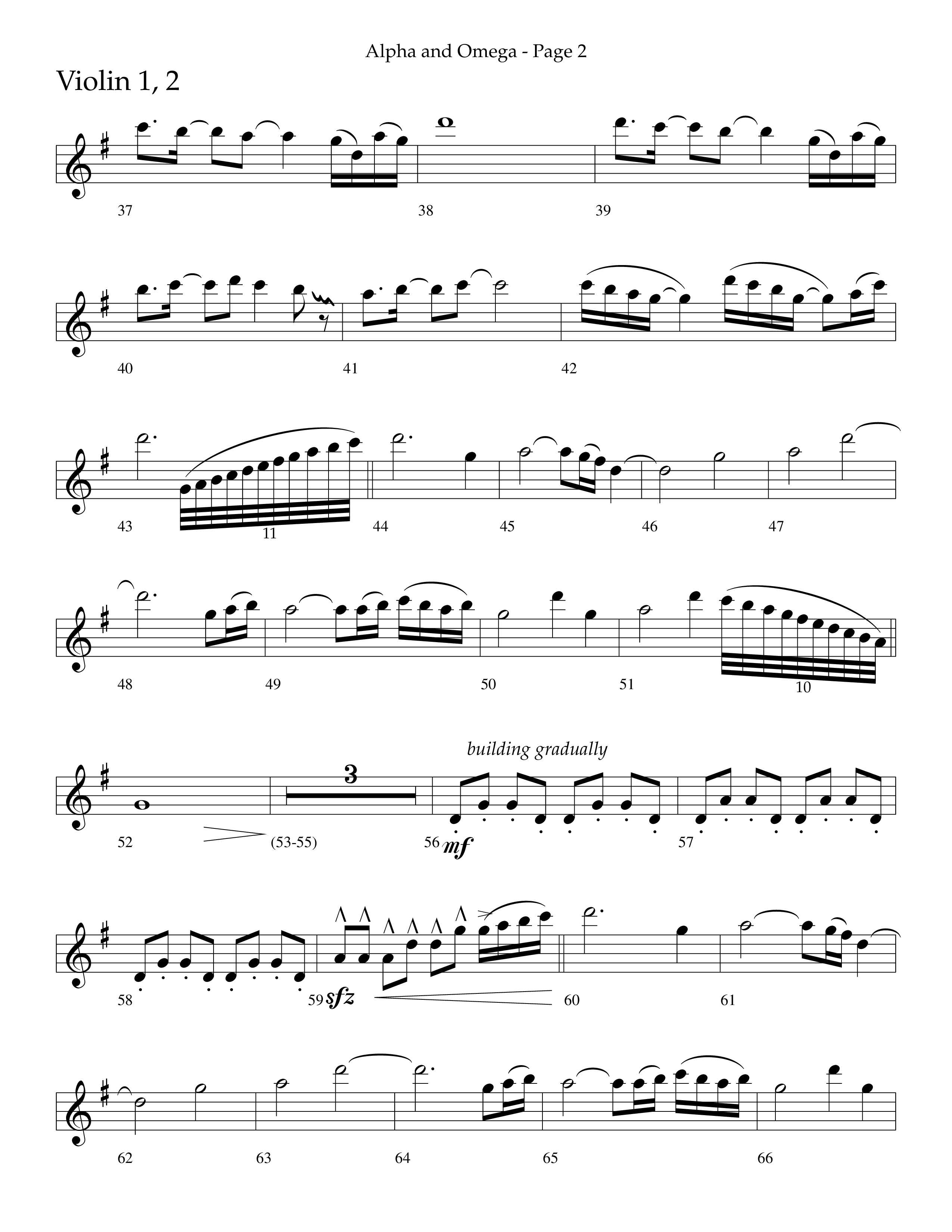 Alpha And Omega (Choral Anthem SATB) Violin 1/2 (Lifeway Choral / Arr. Cliff Duren)