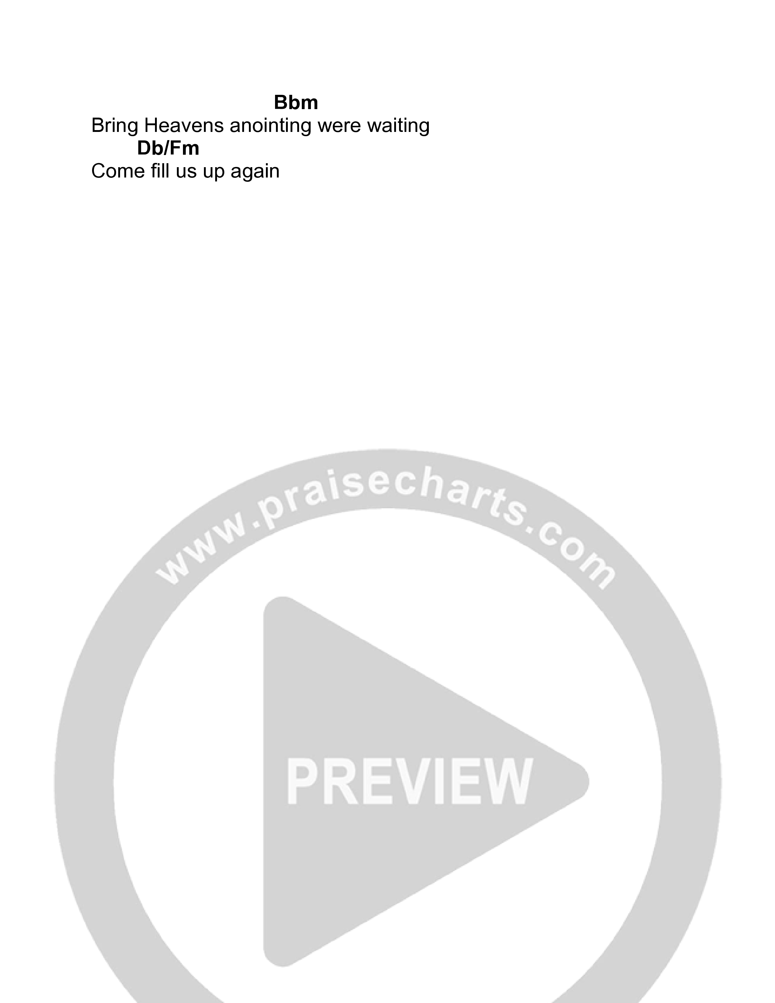 New Wine Fresh Fire Chord Chart (RMC Worship)