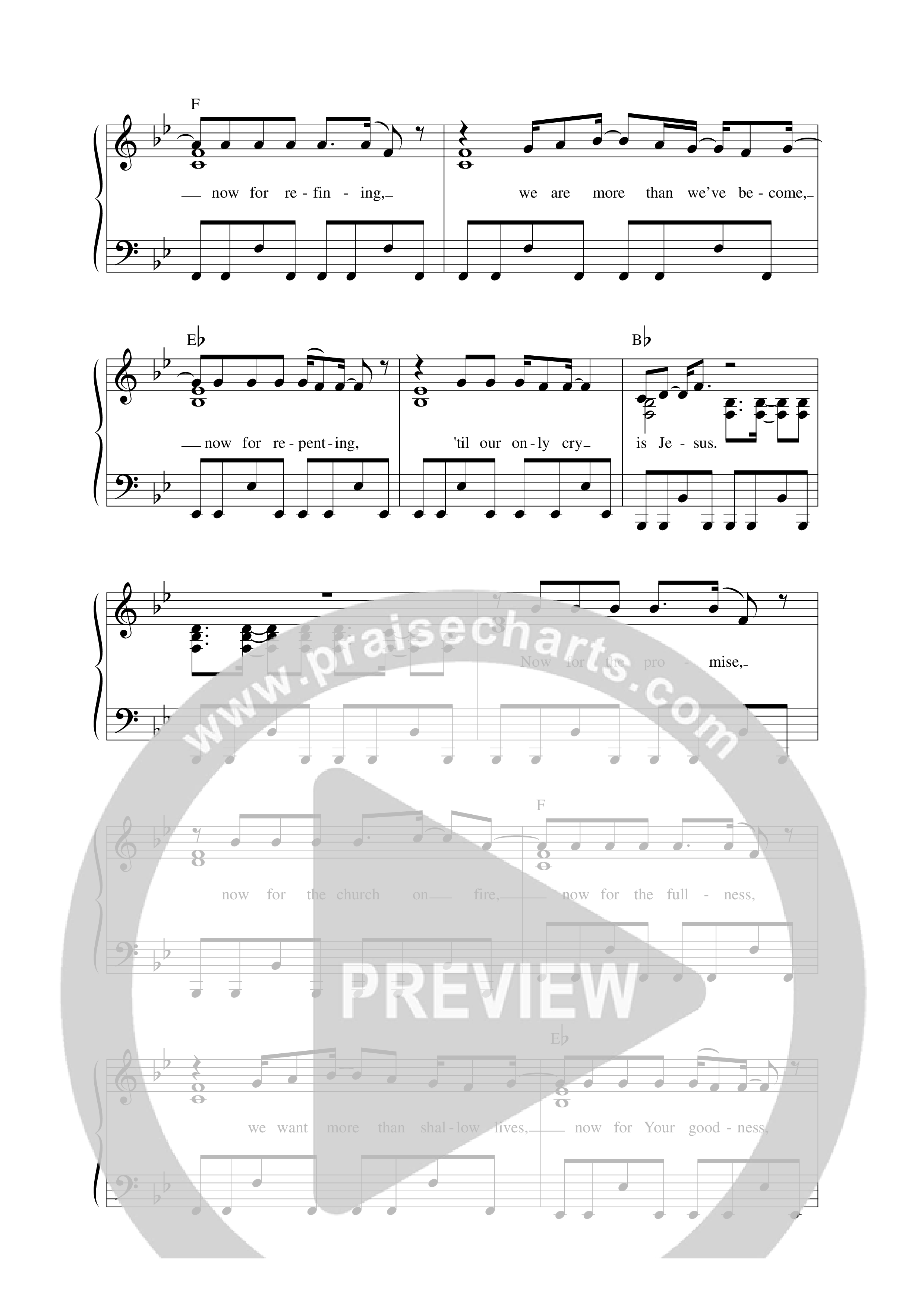 Real Thing Lead Sheet Melody (Vineyard Worship)