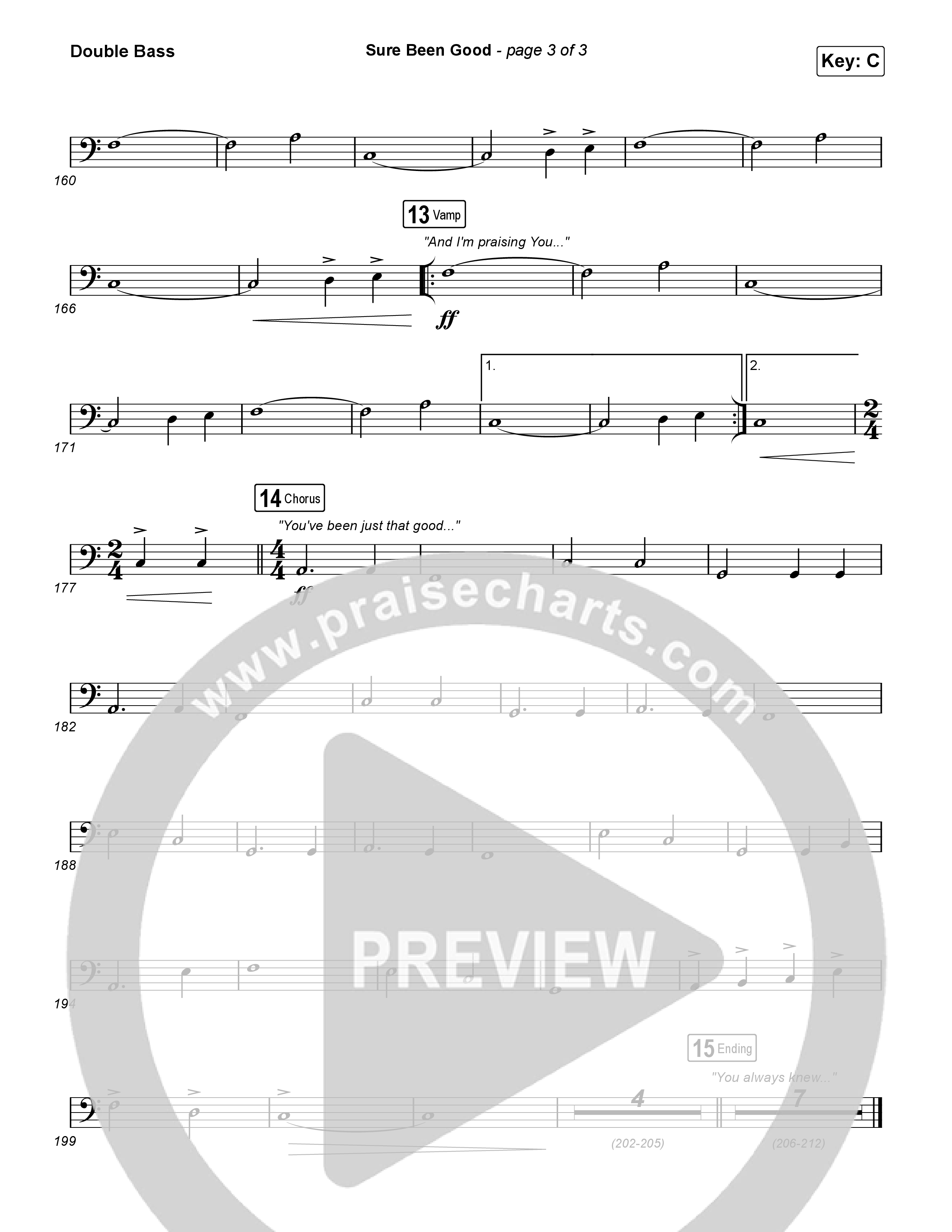 Sure Been Good String Bass (Elevation Worship / Tiffany Hudson)