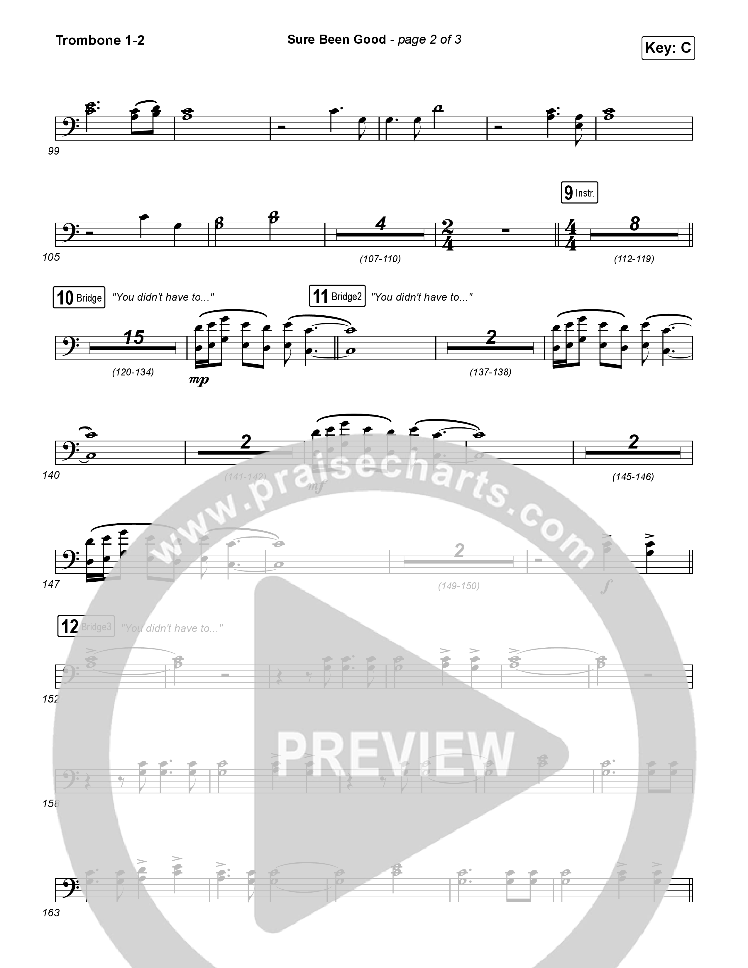 Sure Been Good Trombone 1,2 (Elevation Worship / Tiffany Hudson)