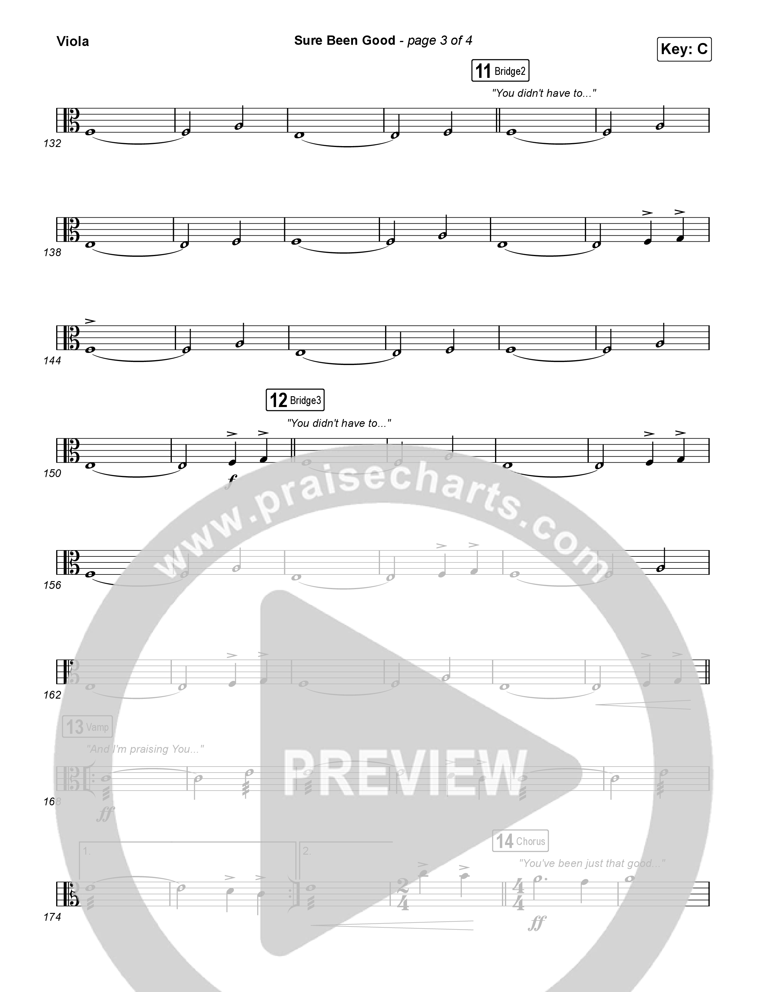 Sure Been Good Viola (Elevation Worship / Tiffany Hudson)