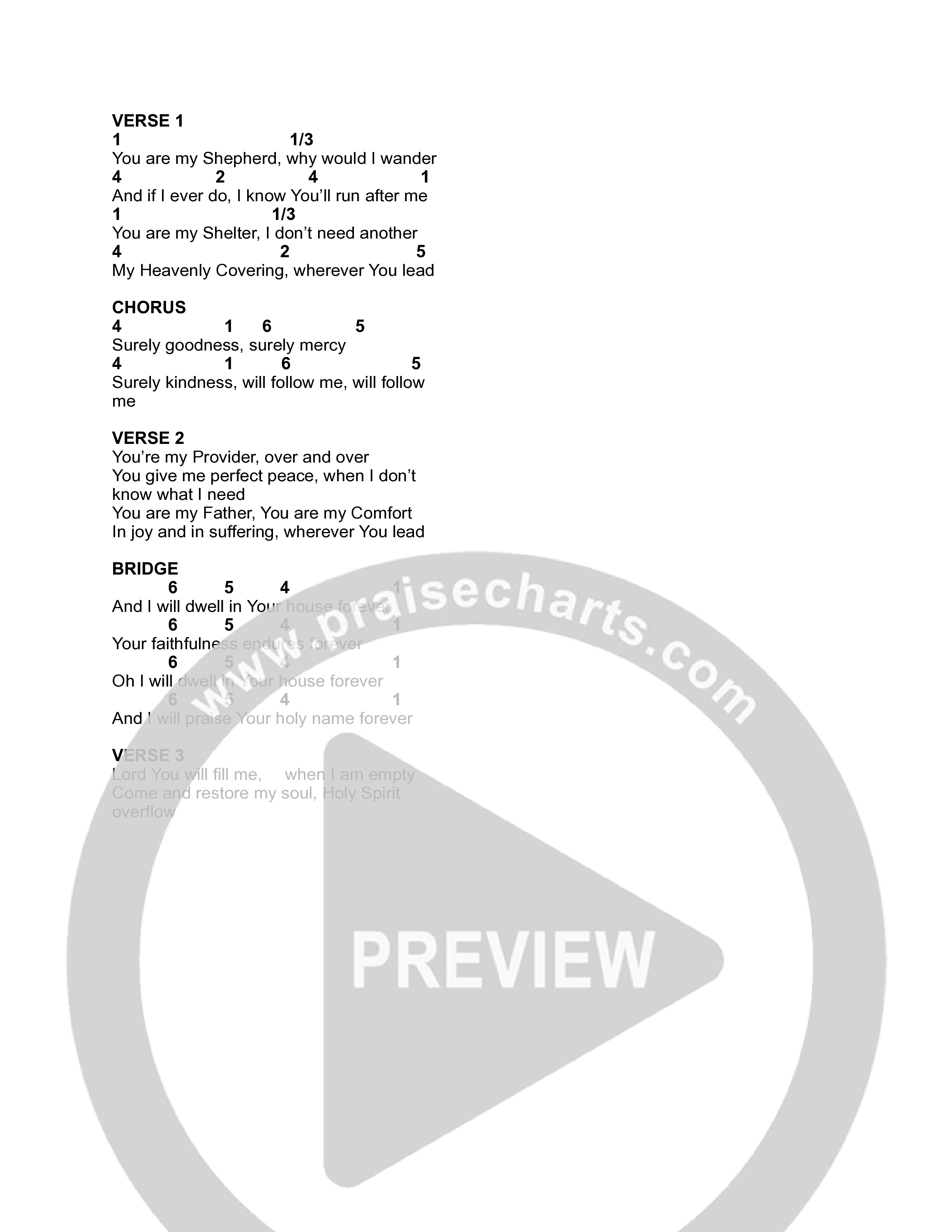 Surely Chord Chart (Canyon Hills Worship)